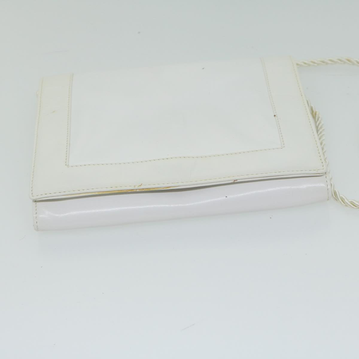FENDI Shoulder Bag Leather White 61891