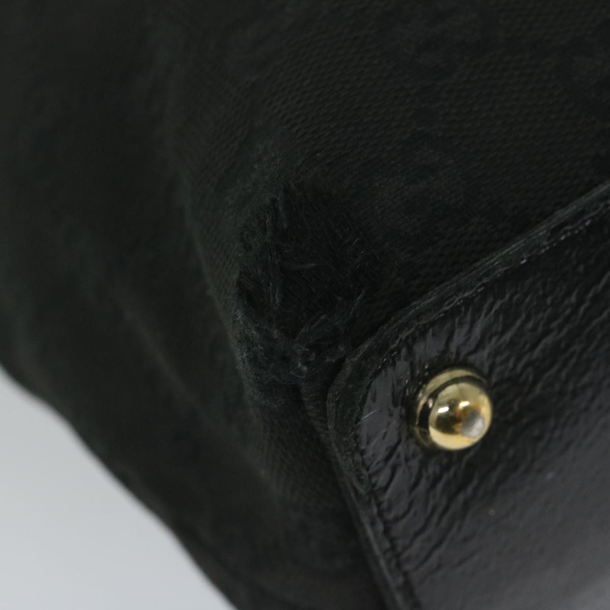 GUCCI GG Canvas Tote Bag Black 120840 61899