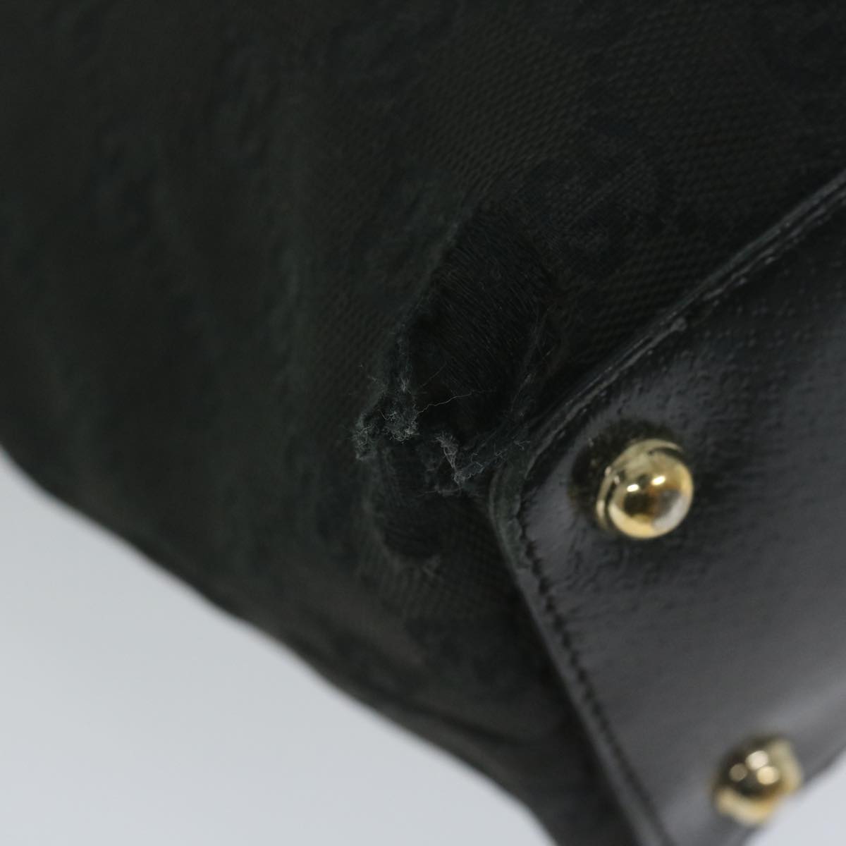 GUCCI GG Canvas Tote Bag Black 120840 61899