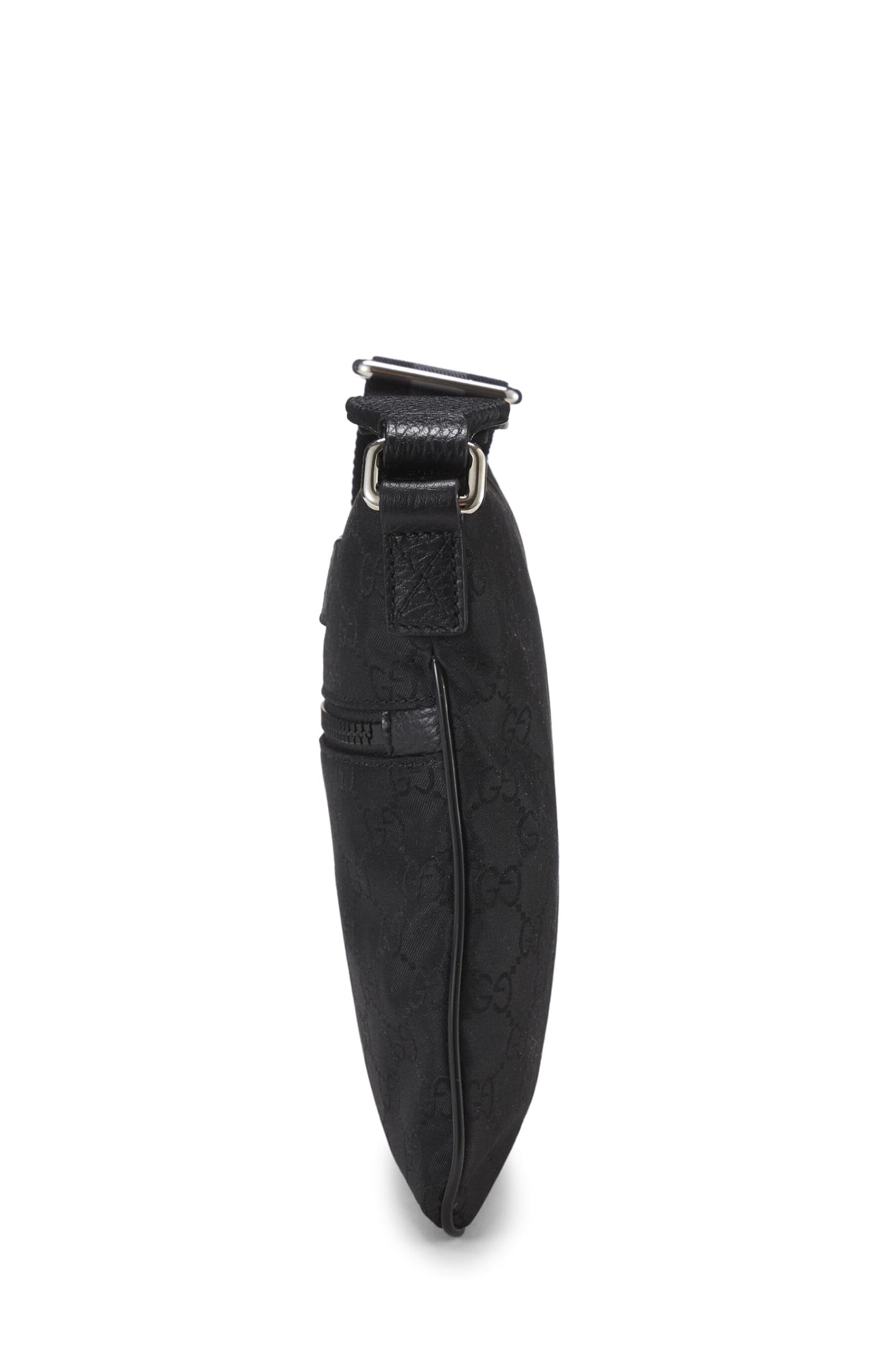 Gucci,  Black Original GG Canvas Double Zip Messenger Small, Black