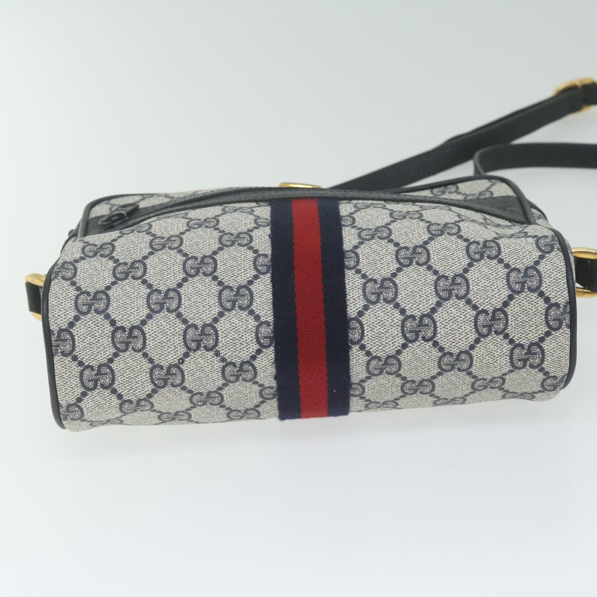 GUCCI GG Supreme Sherry Line Shoulder Bag Red Navy 56 02 004 61931
