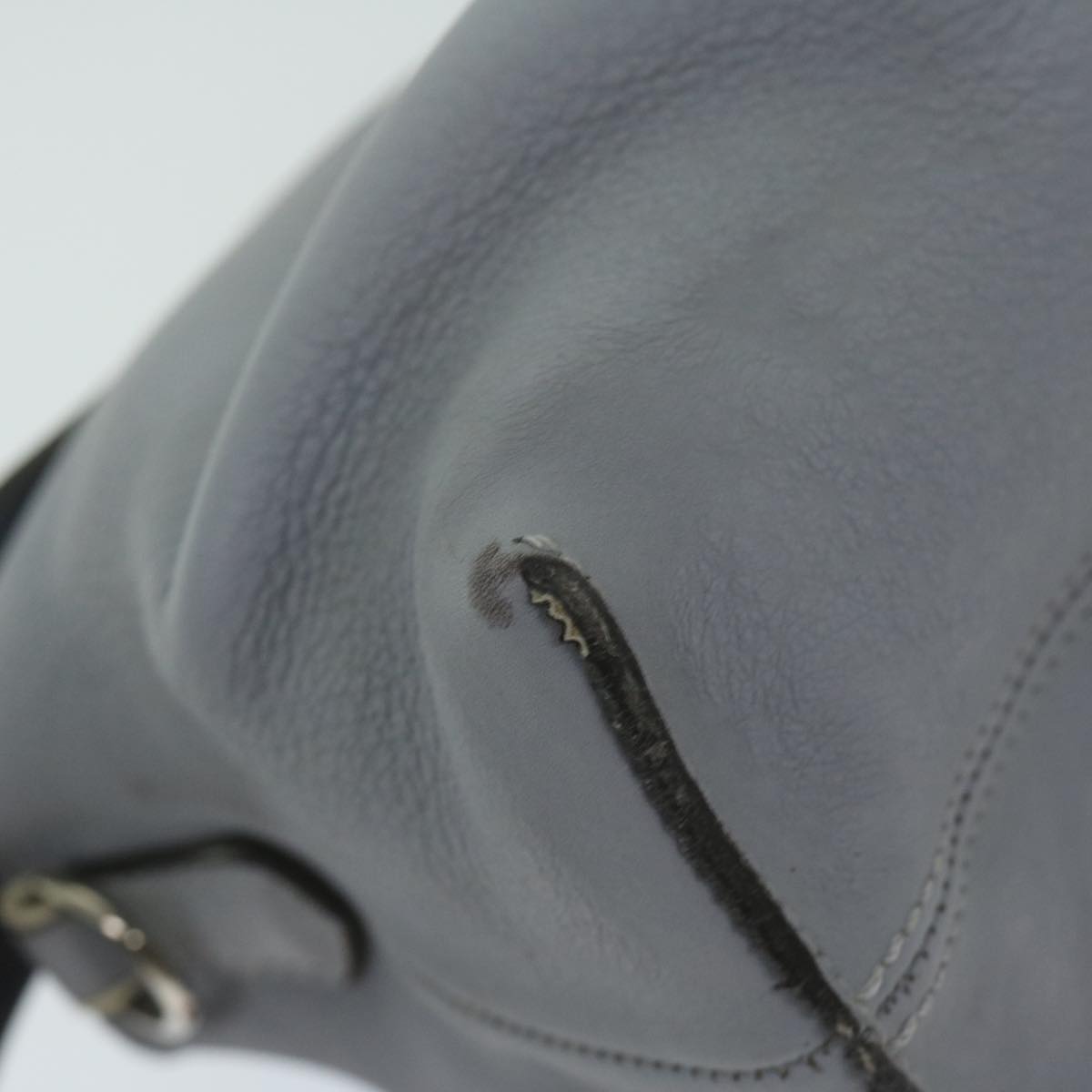 FENDI By The Way Shoulder Bag Leather Gray 61939