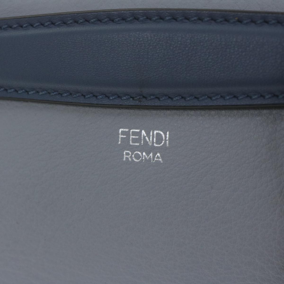 FENDI By The Way Shoulder Bag Leather Gray 61939
