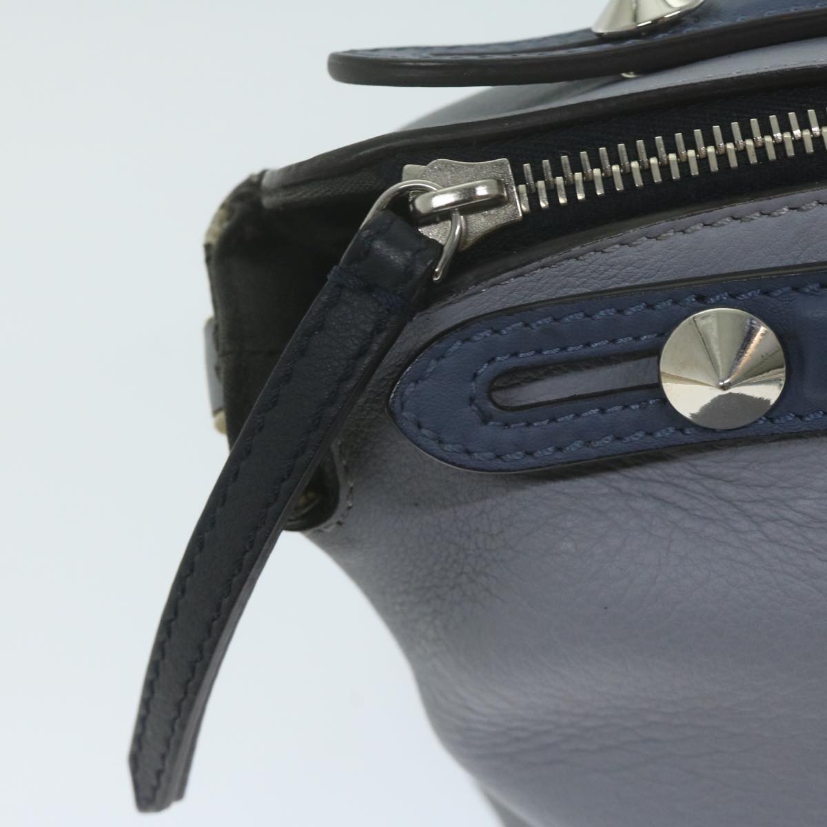 FENDI By The Way Shoulder Bag Leather Gray 61939