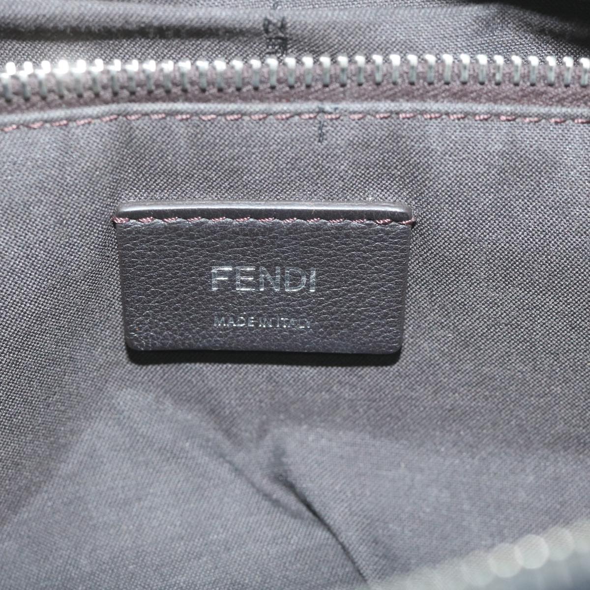 FENDI By The Way Shoulder Bag Leather Gray 61939