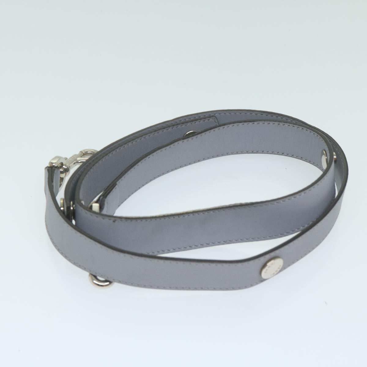 FENDI By The Way Shoulder Bag Leather Gray 61939