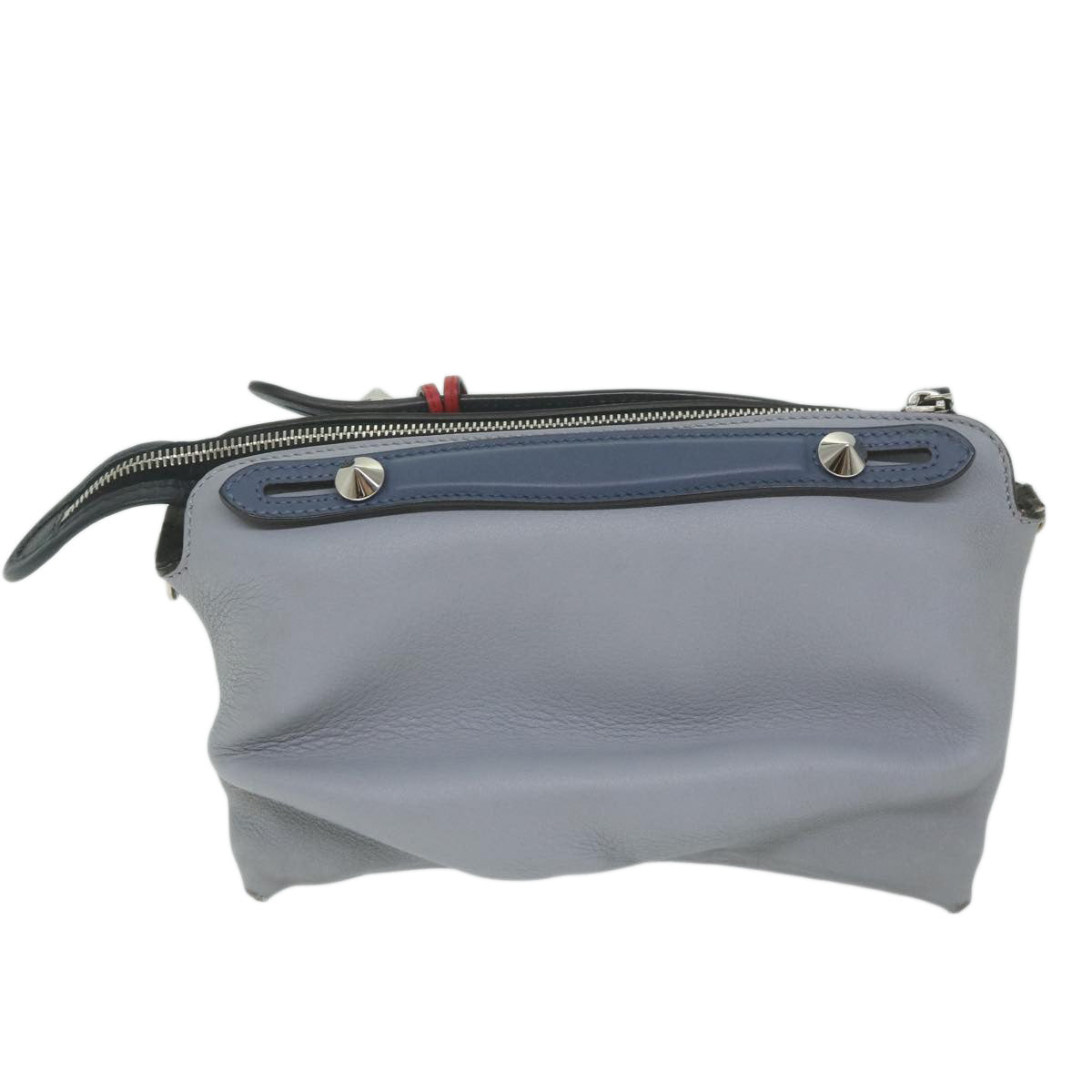 FENDI By The Way Shoulder Bag Leather Gray 61939