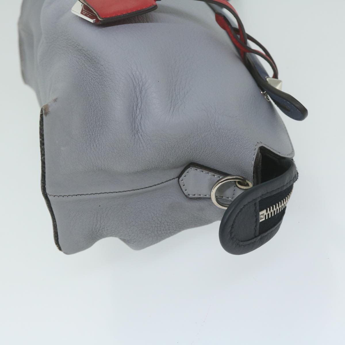 FENDI By The Way Shoulder Bag Leather Gray 61939