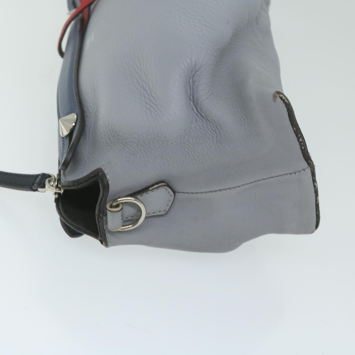 FENDI By The Way Shoulder Bag Leather Gray 61939