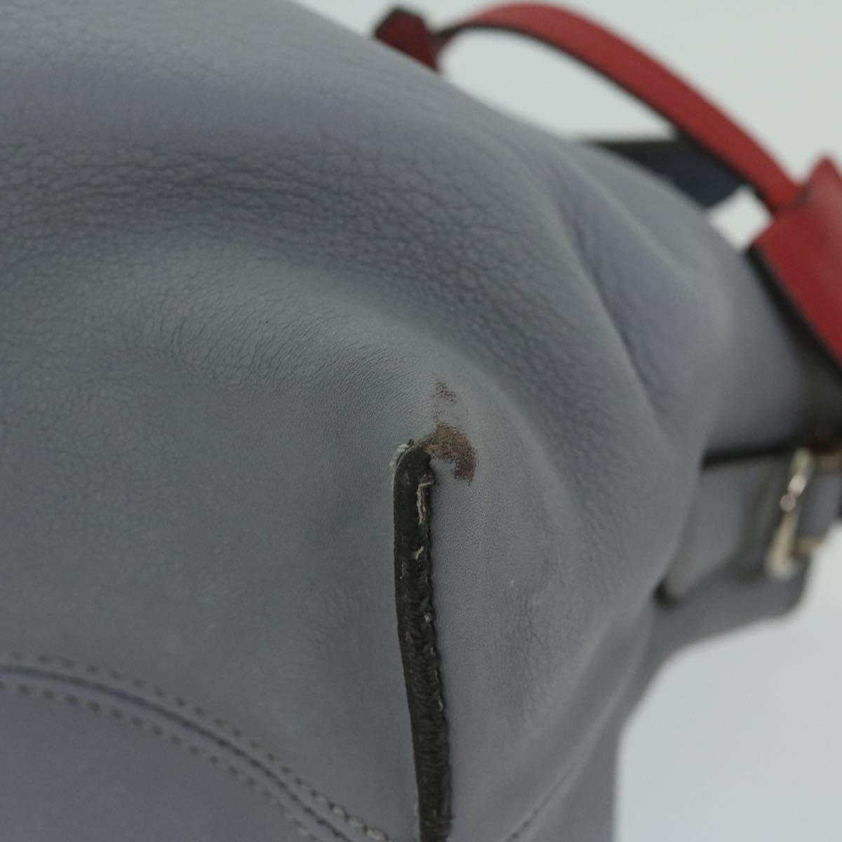 FENDI By The Way Shoulder Bag Leather Gray 61939
