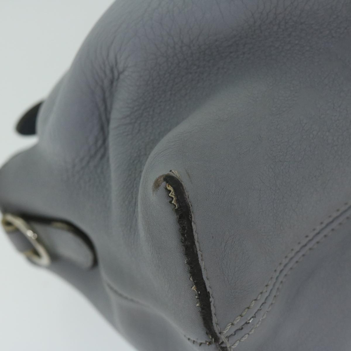 FENDI By The Way Shoulder Bag Leather Gray 61939
