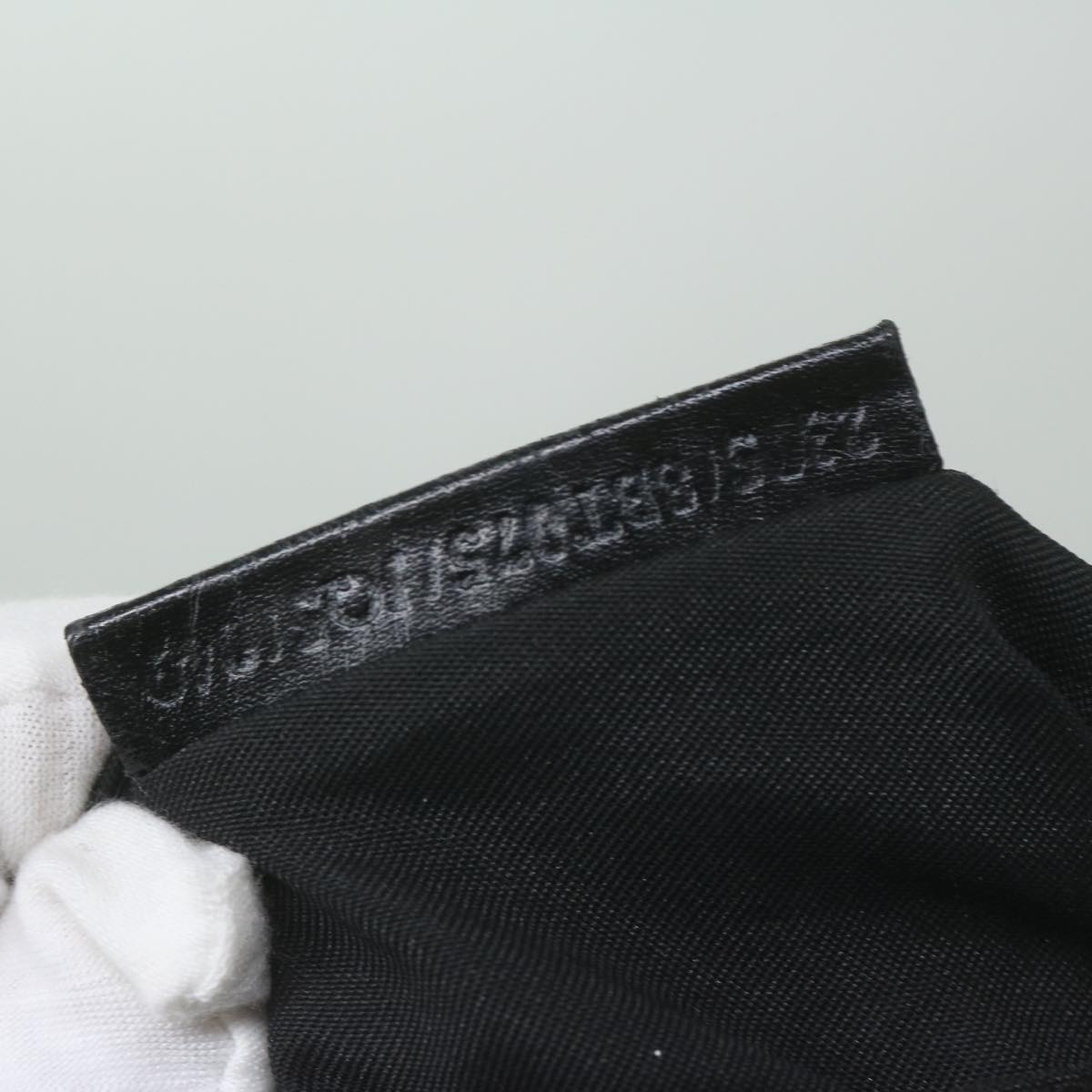 FENDI Zucchino Canvas Shoulder Bag Black 61959