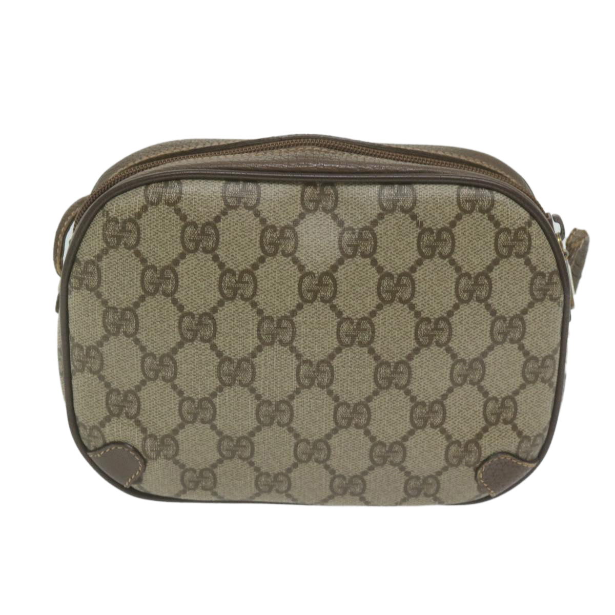 GUCCI GG Supreme Web Sherry Line Shoulder Bag Red Beige 89 02 066 61996