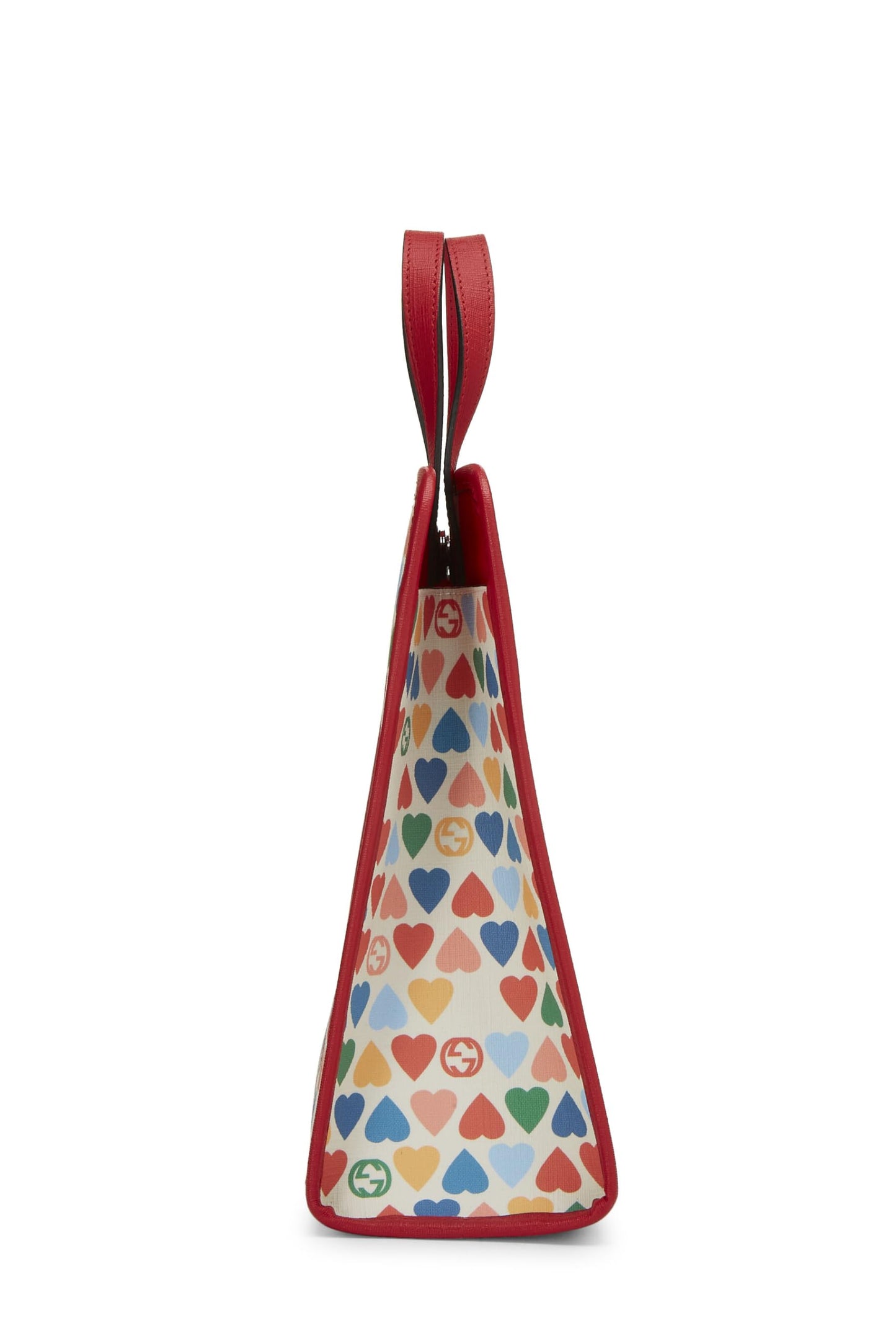 Gucci,  Multicolored Heart Coated Canvas Kids Tote, Multi