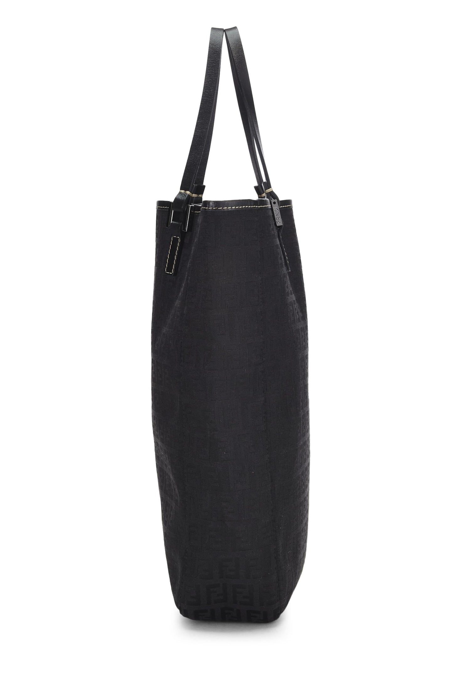 Fendi,  Black Zucchino Canvas Tote, Black