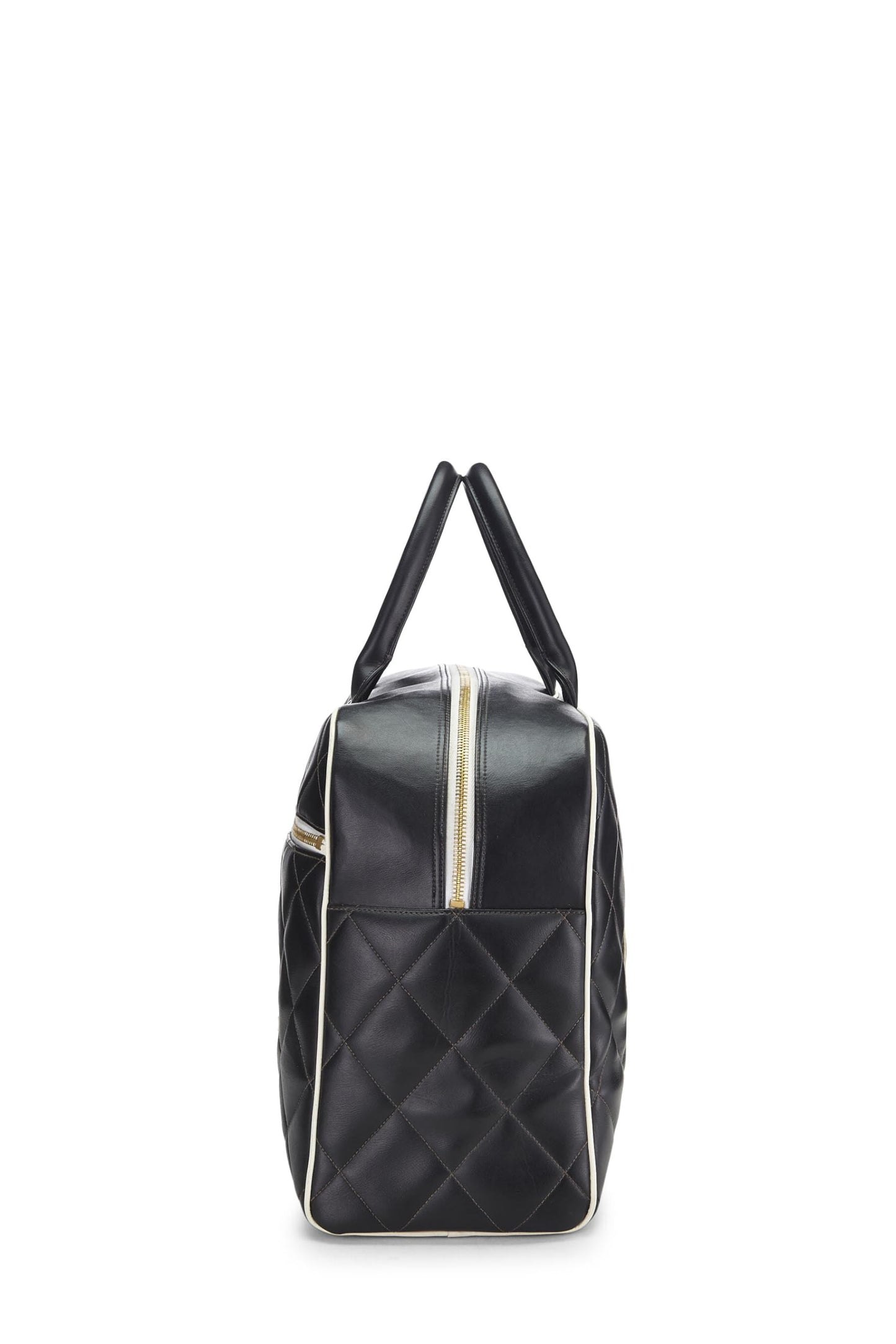 Chanel,  Black Quilted Calfskin Bowler Large, Black