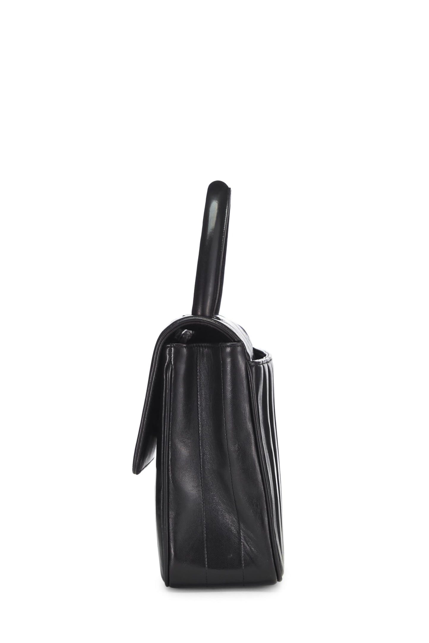 Chanel,  Black Vertical Lambskin Kelly, Black