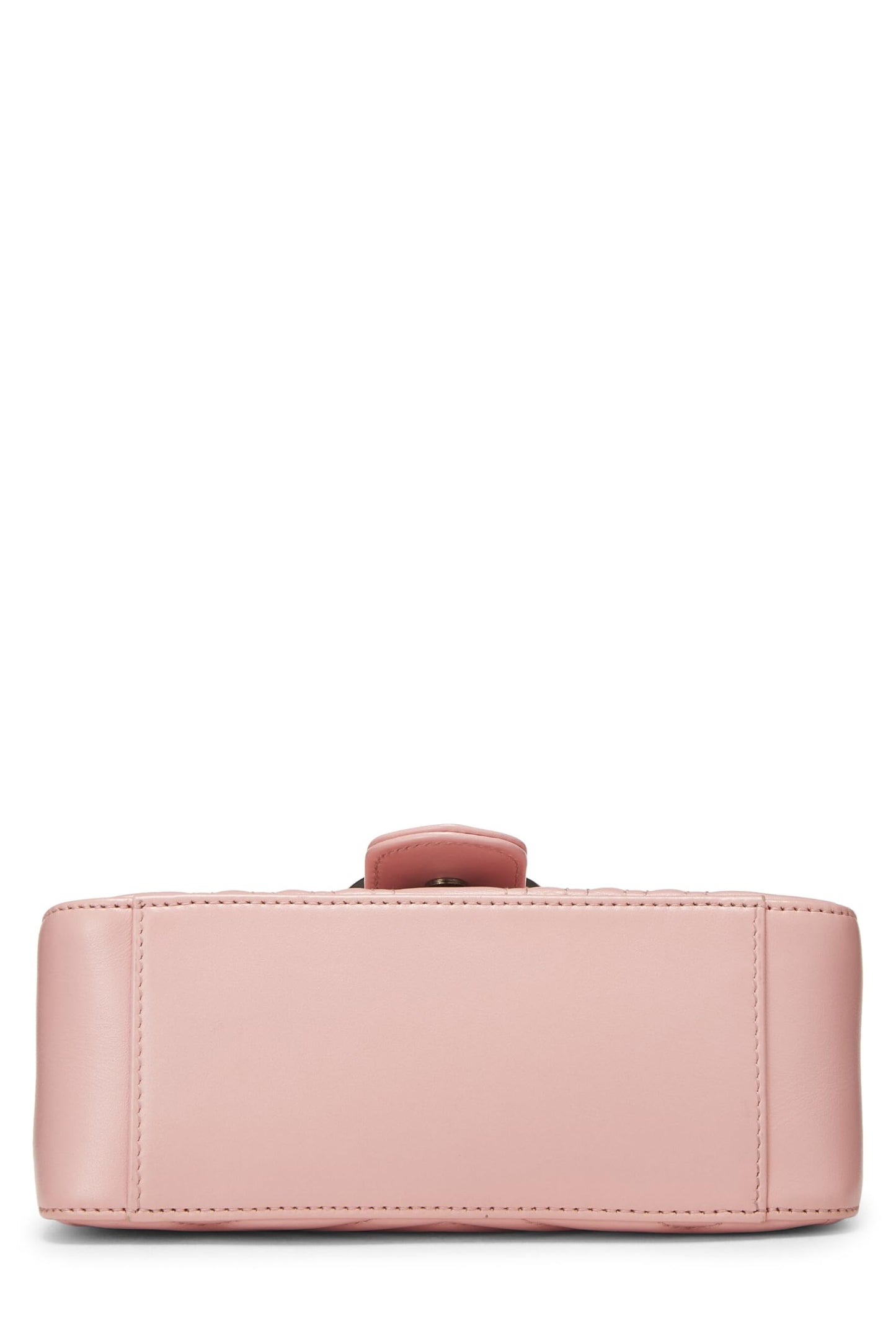 Gucci,  Pink Leather GG Marmont Top Handle Bag Mini, Pink