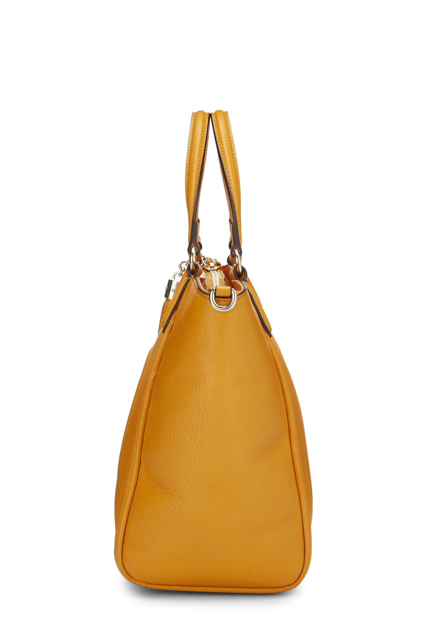 Gucci,  Orange Grained Leather Soho Top Handle Bag, Yellow