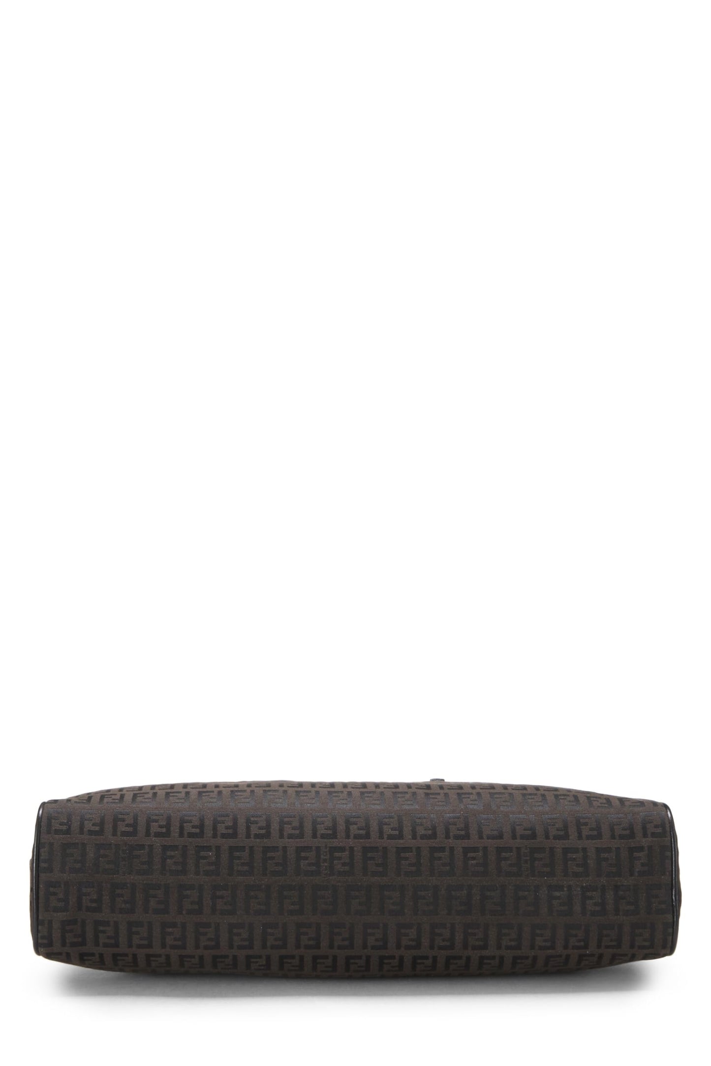 Fendi,  Brown Zucchino Canvas Handbag Long, Black