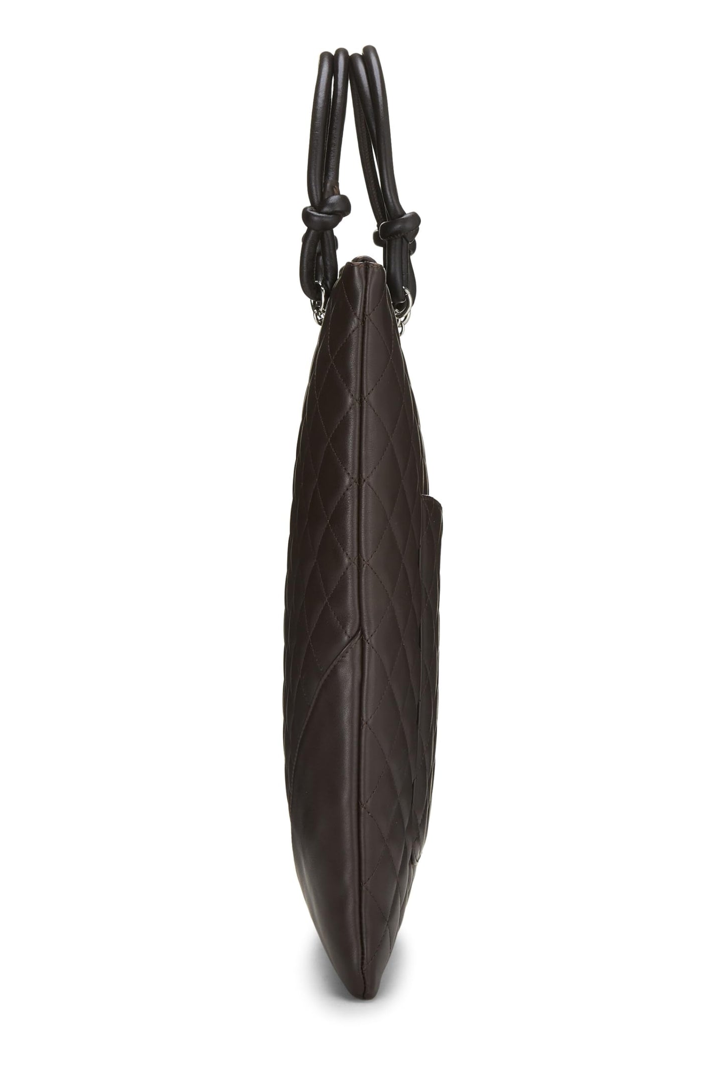Chanel,  Brown Lambskin Cambon Flat Tote, Brown