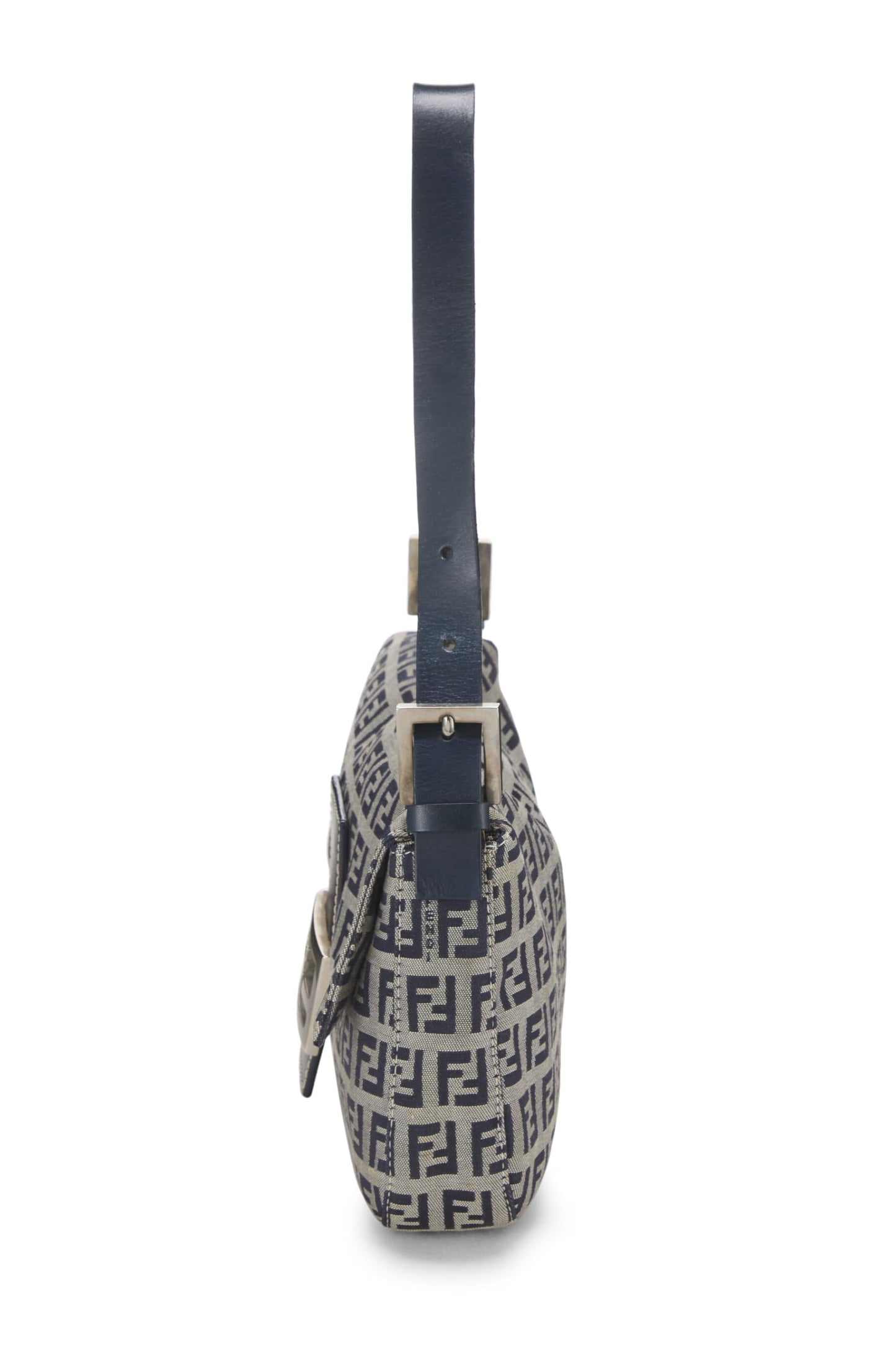Fendi,  Navy Zucchino Canvas Baguette, Navy