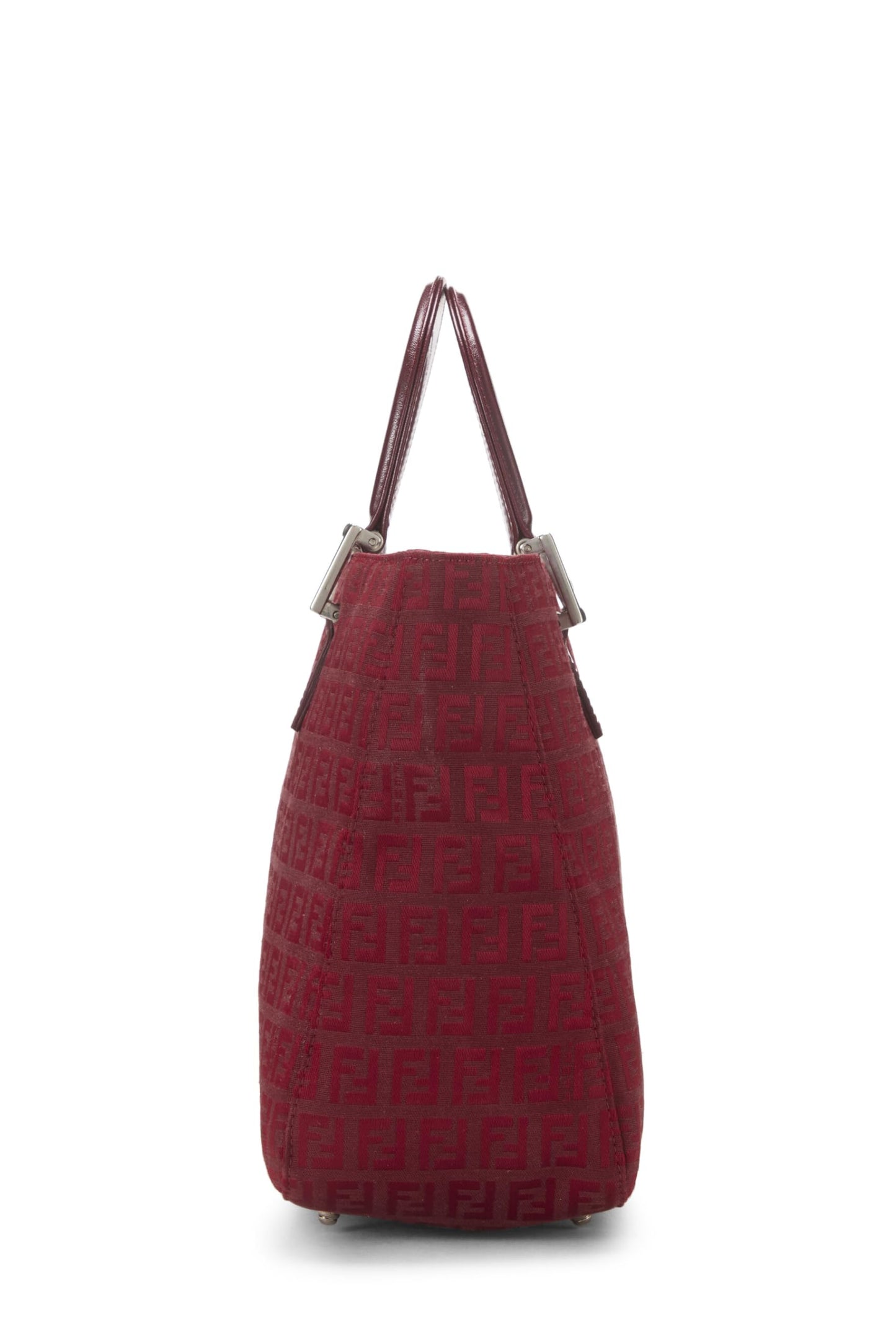 Fendi,  Red Zucchino Canvas Handbag Small, Red