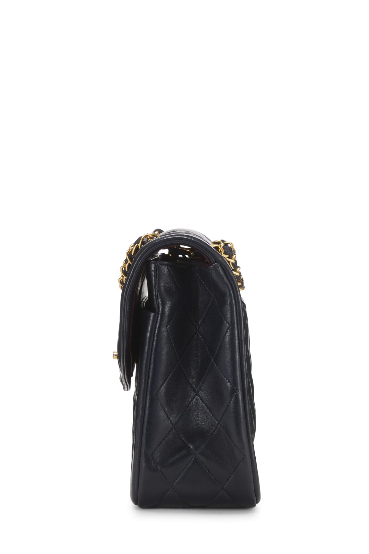 Chanel,  Black Quilted Lambskin Paris Limited Double Flap Small, Navy
