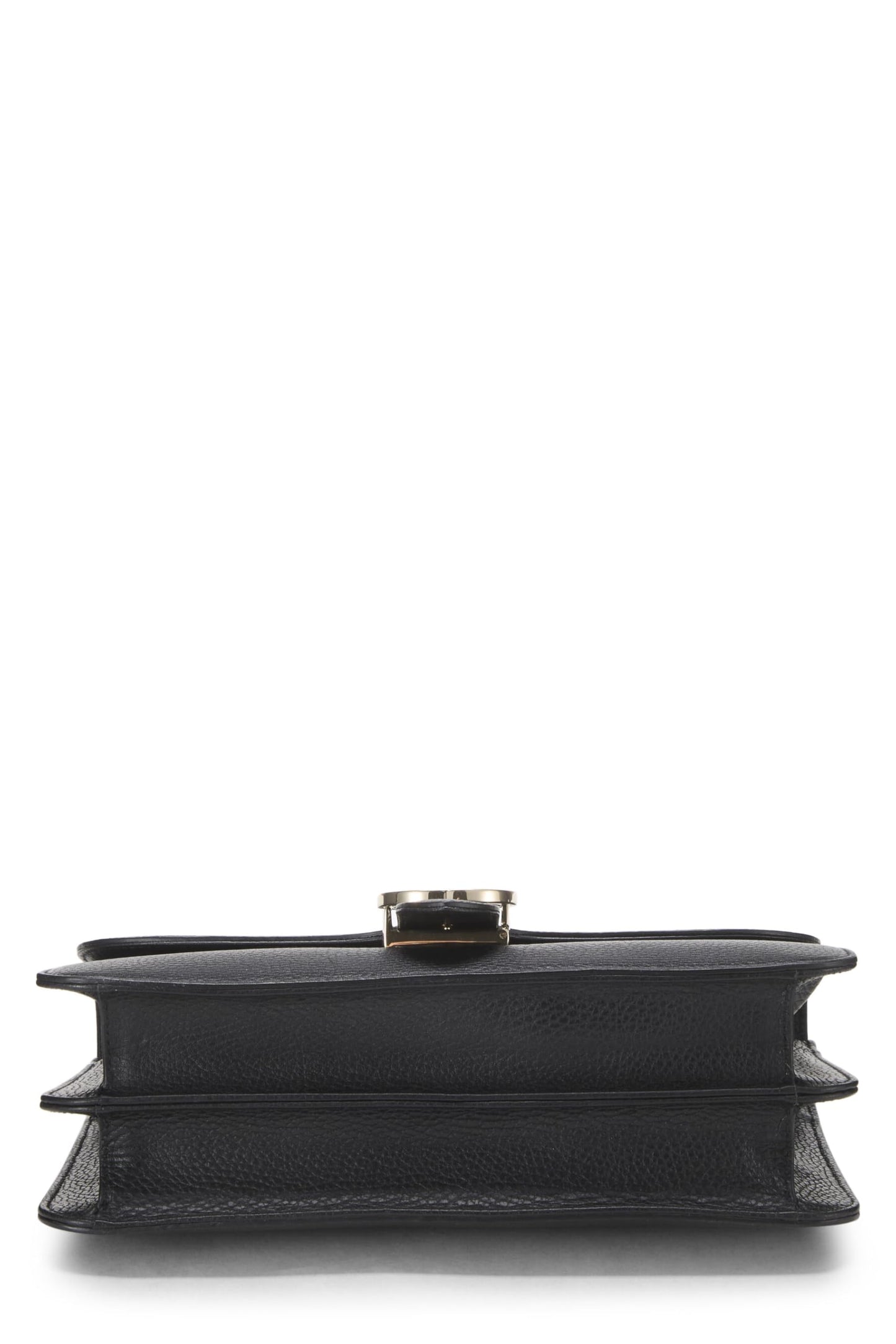 Gucci,  Black Leather Interlocking Shoulder Bag Large, Black