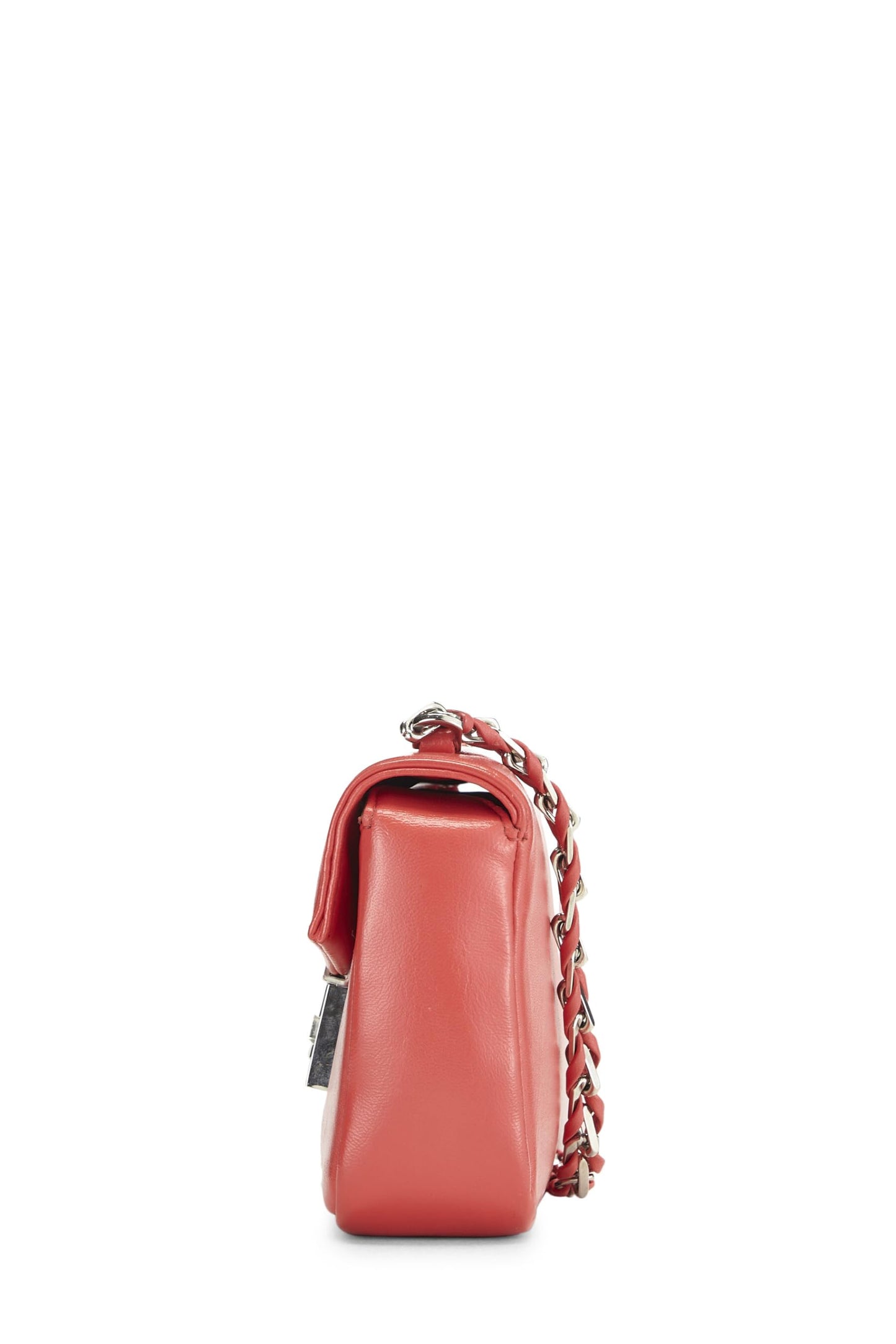 Fendi,  Pink Nappa Leather Be Baguette Mini, Pink