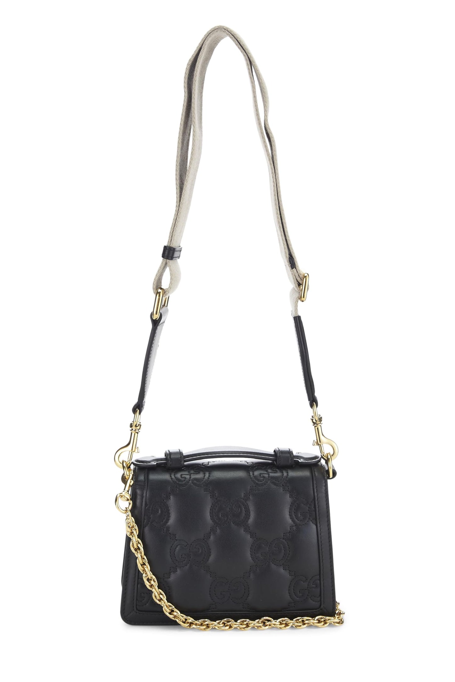 Gucci,  Black GG MatelassÃƒÆ’Ã‚Â© Leather Top Handle Small, Black