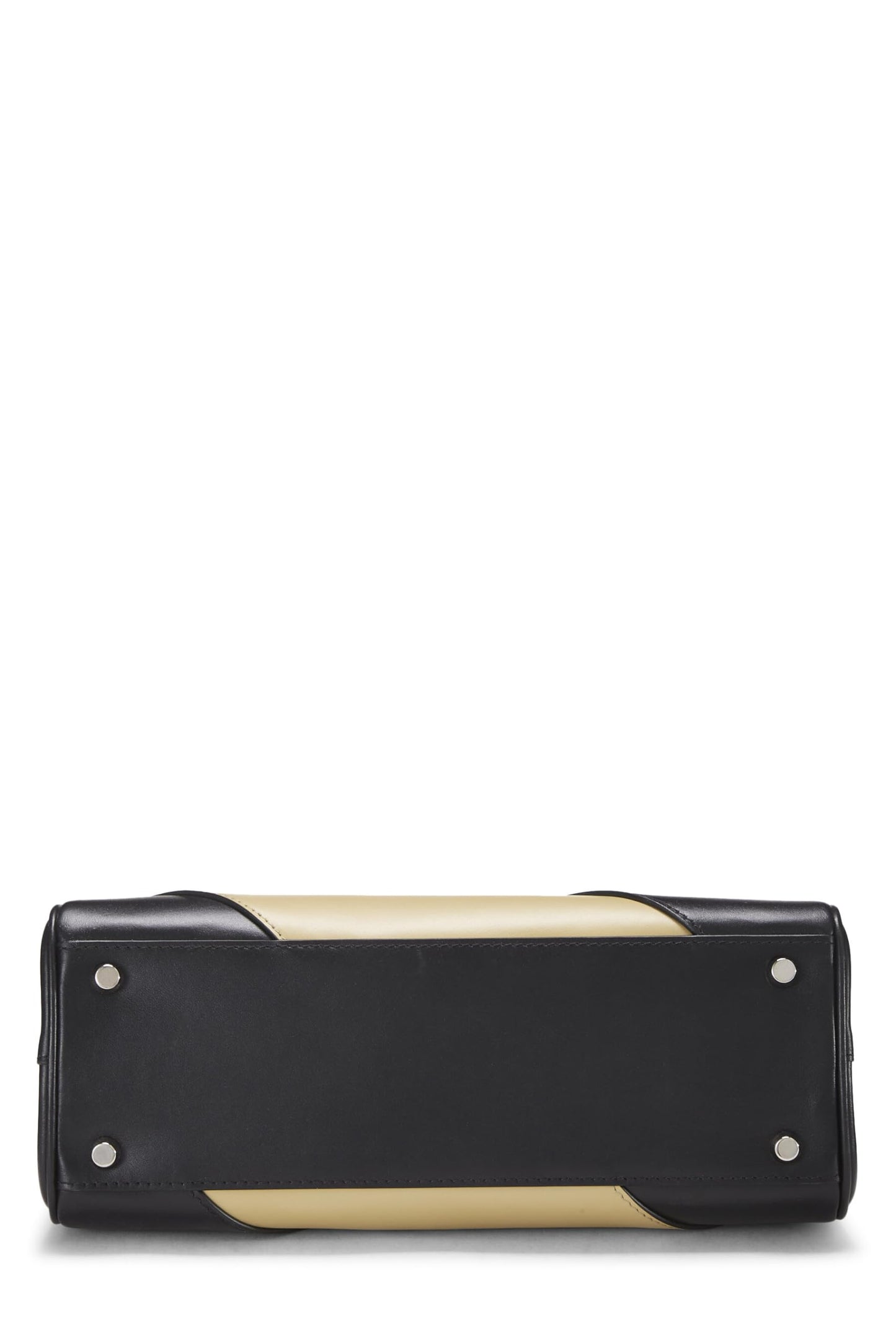 Gucci,  Black & Beige Leather Zumi Top Handle Bag Small, Multi