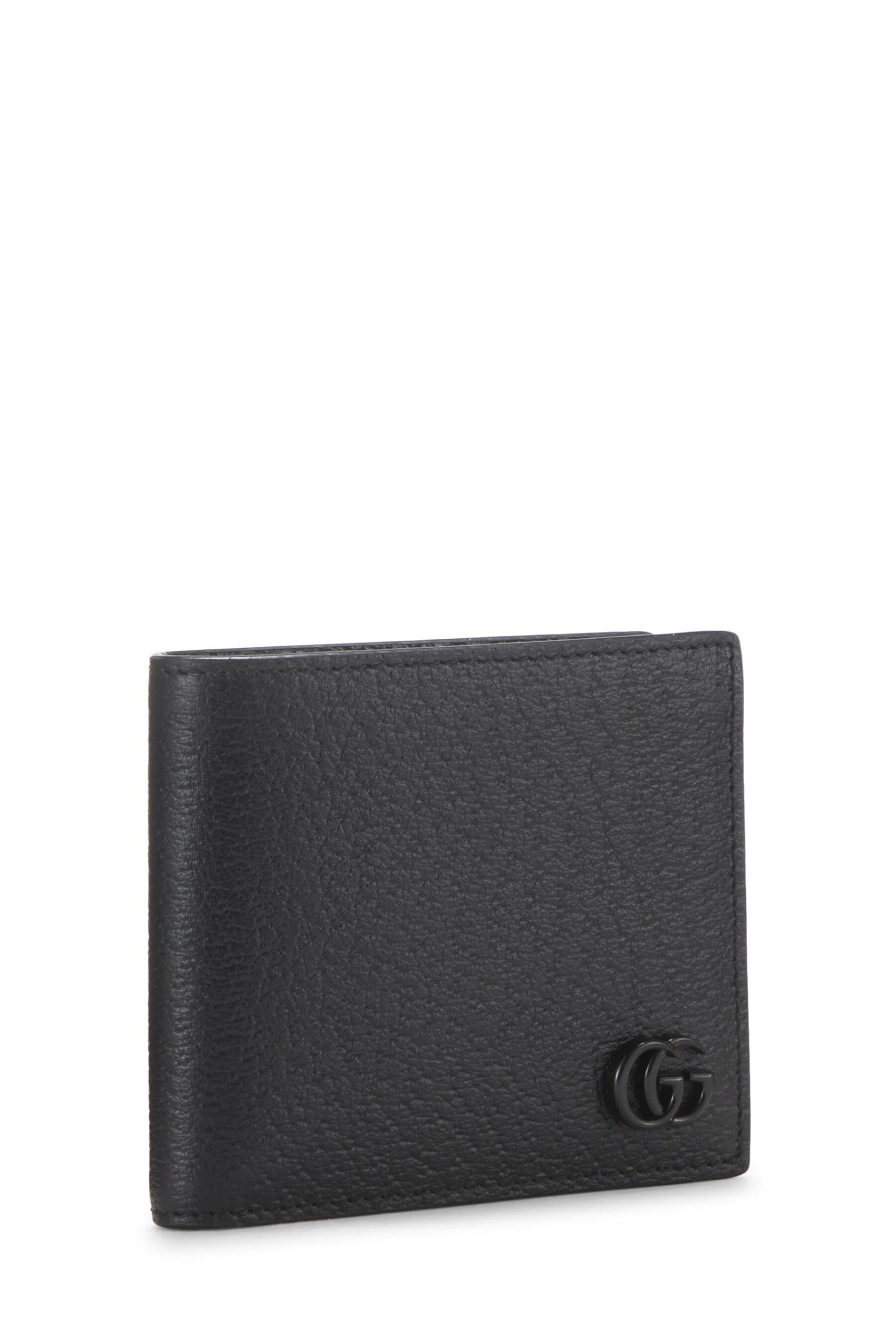 Gucci,  Black Leather Bifold Wallet, Black