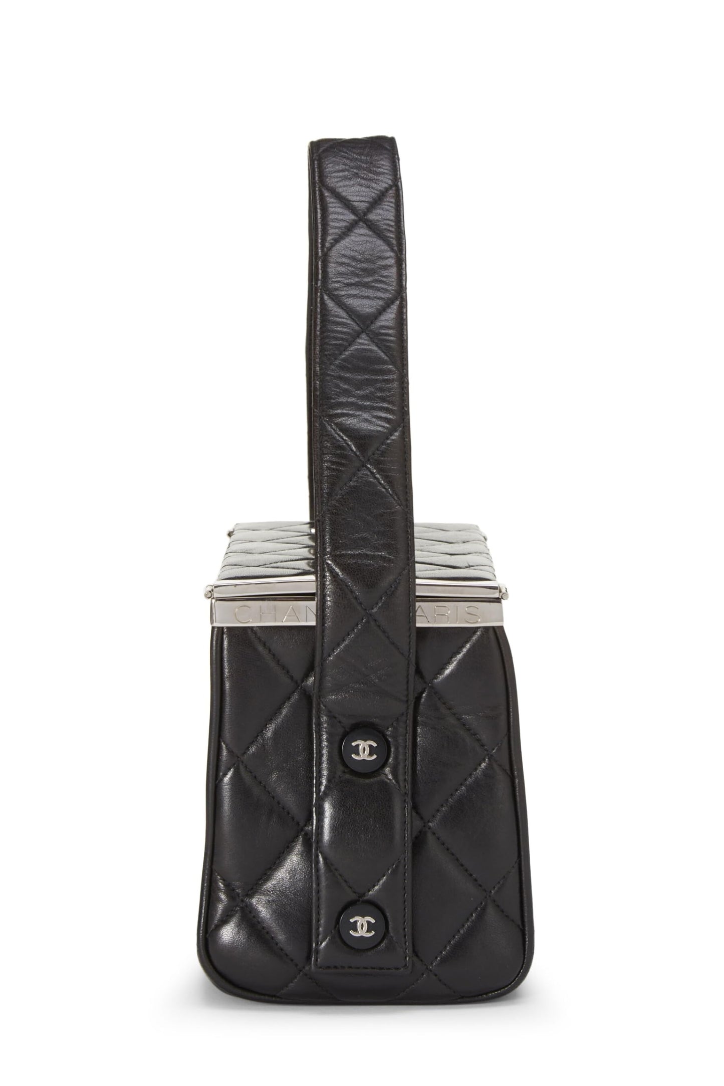 Chanel,  Black Quilted Lambskin Box Vanity Small, Black