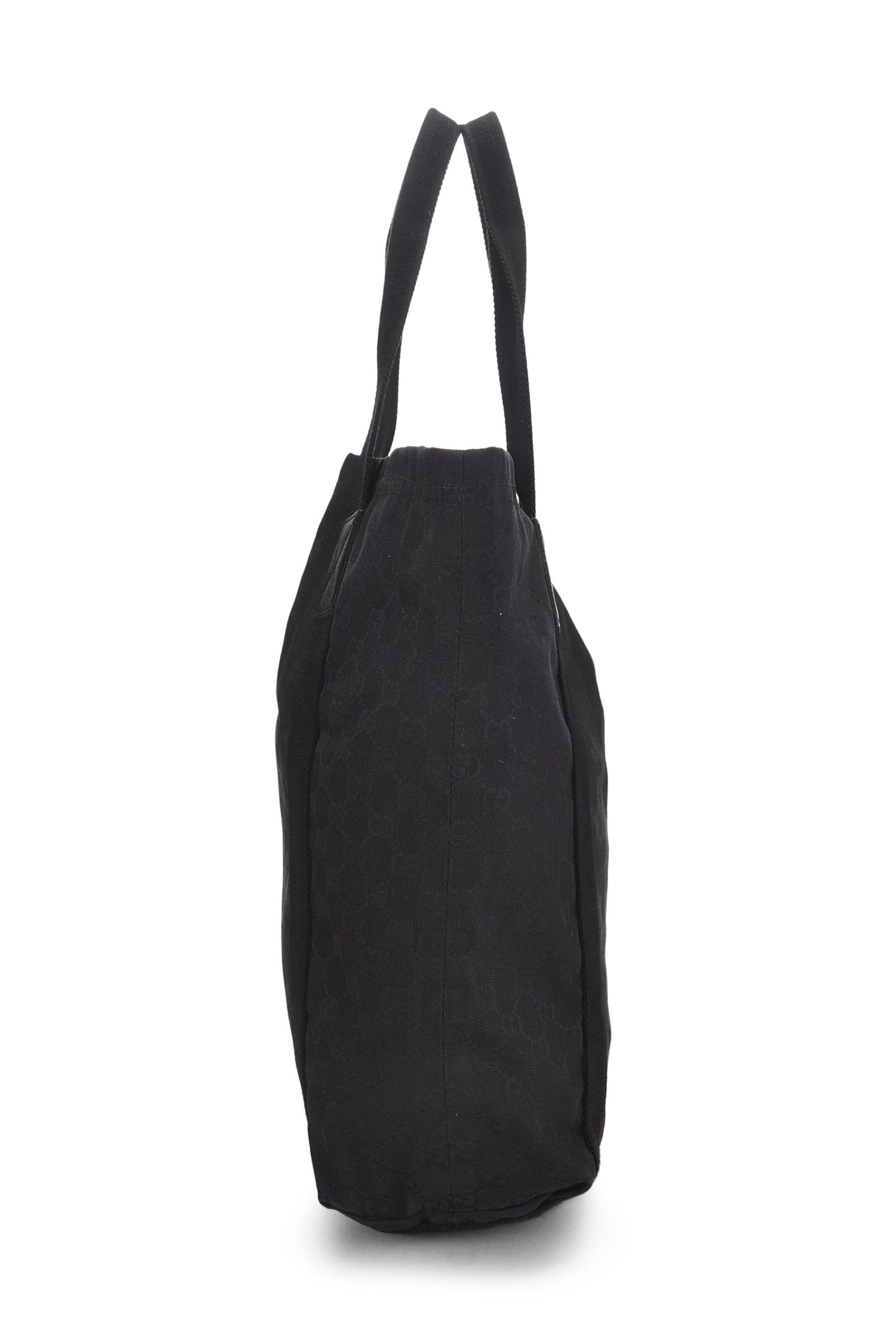 Gucci,  Black Original GG Canvas Flat Tote, Black