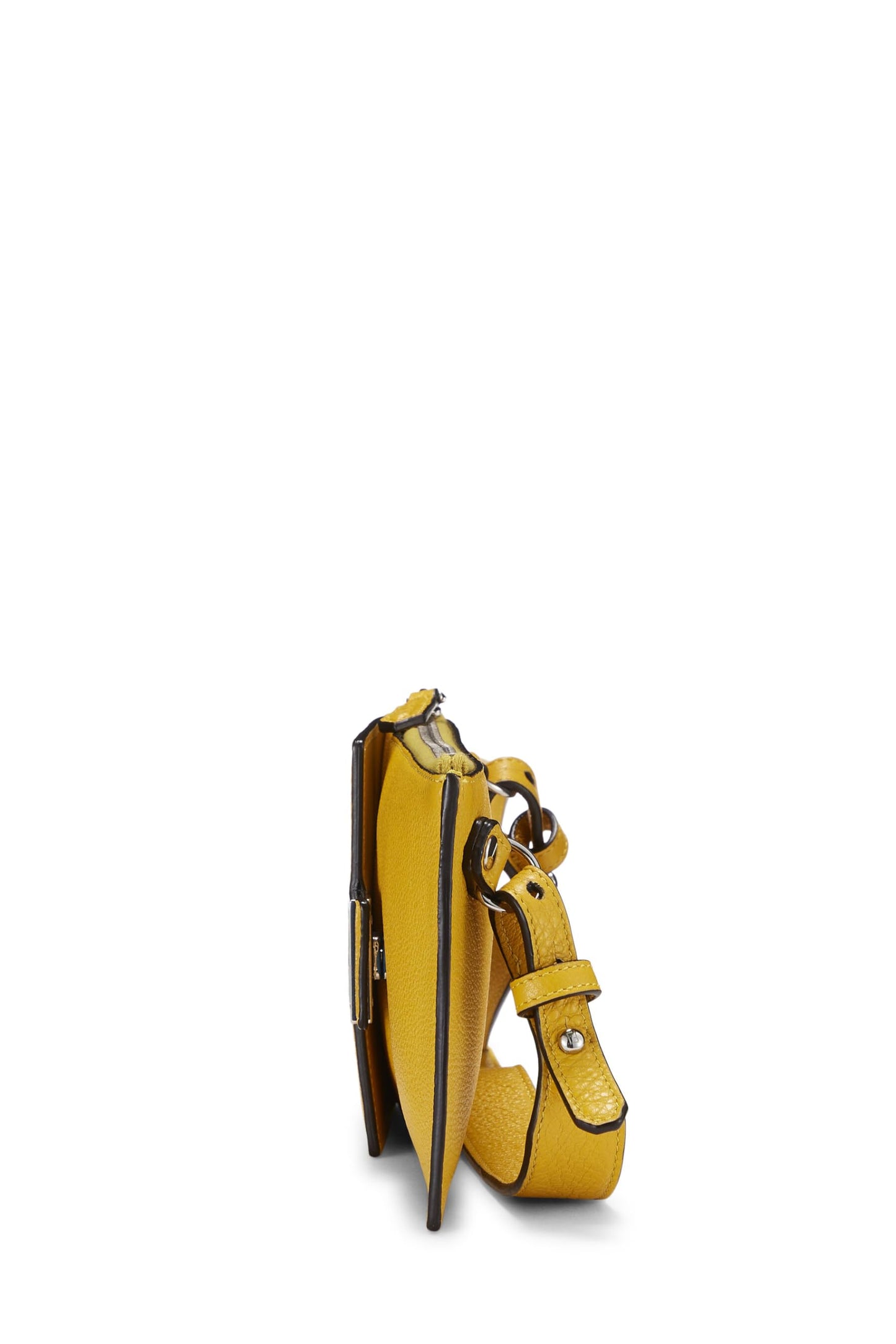 Fendi,  Yellow Leather Waist Pouch, Yellow