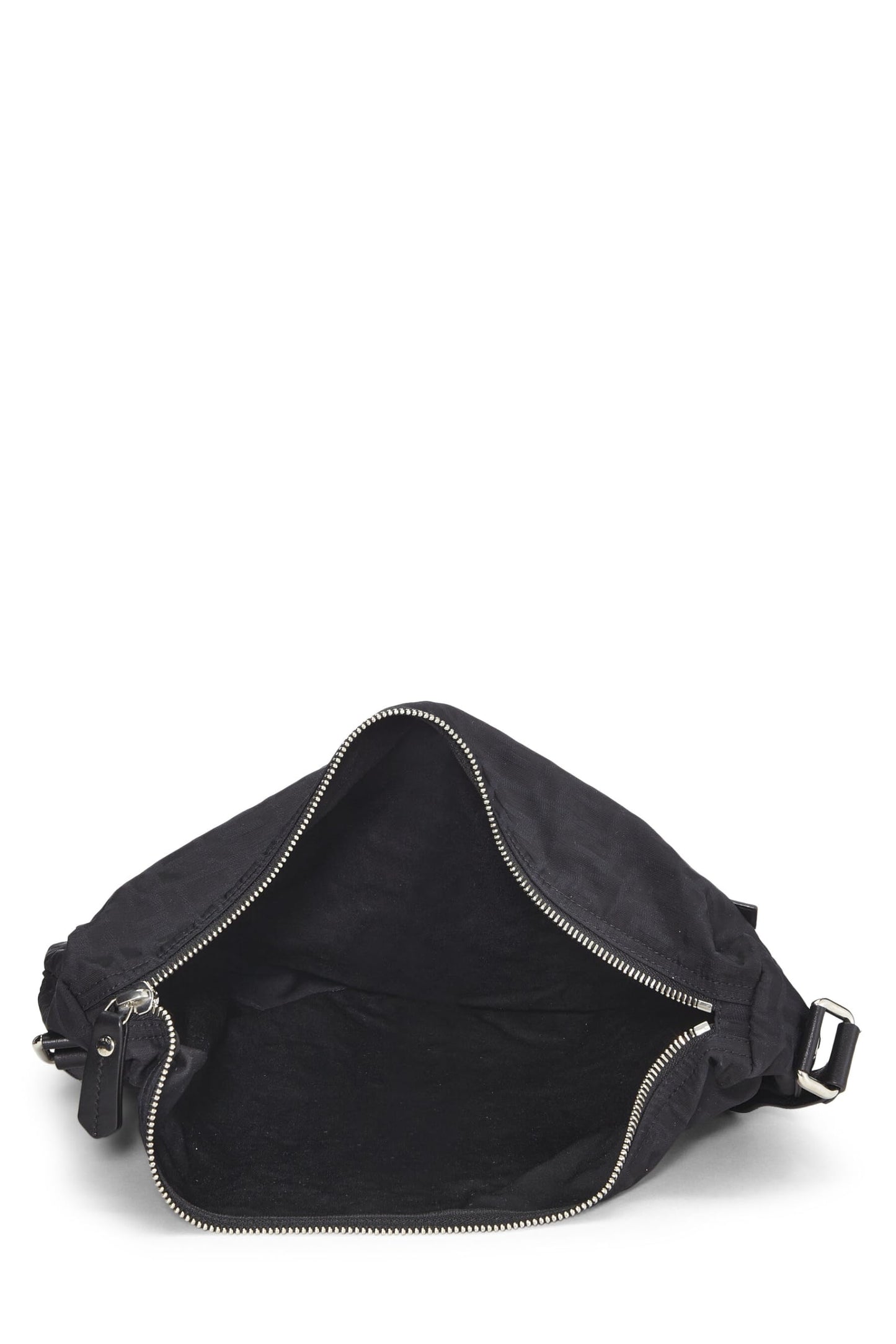 Fendi,  Black Zucchino Nylon Messenger Bag, Black