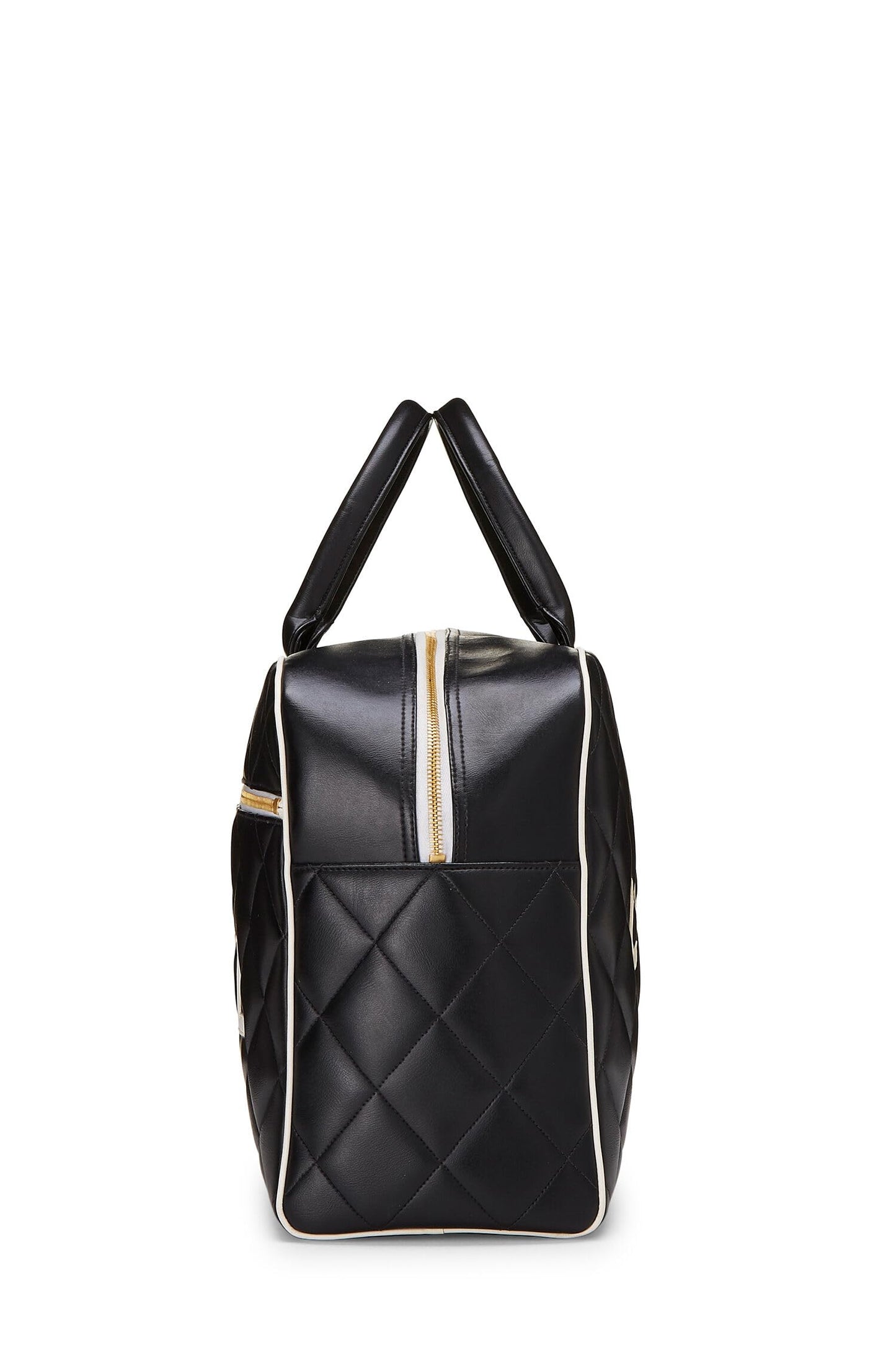 Chanel,  Black Quilted Calfskin Bowler Large, Black