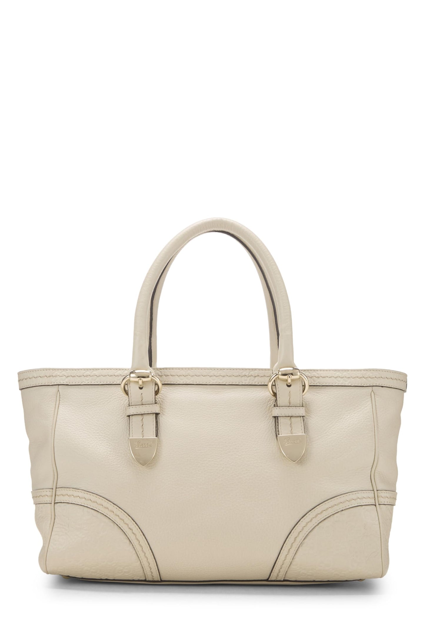 Gucci,  Cream Leather Signora Tote, White