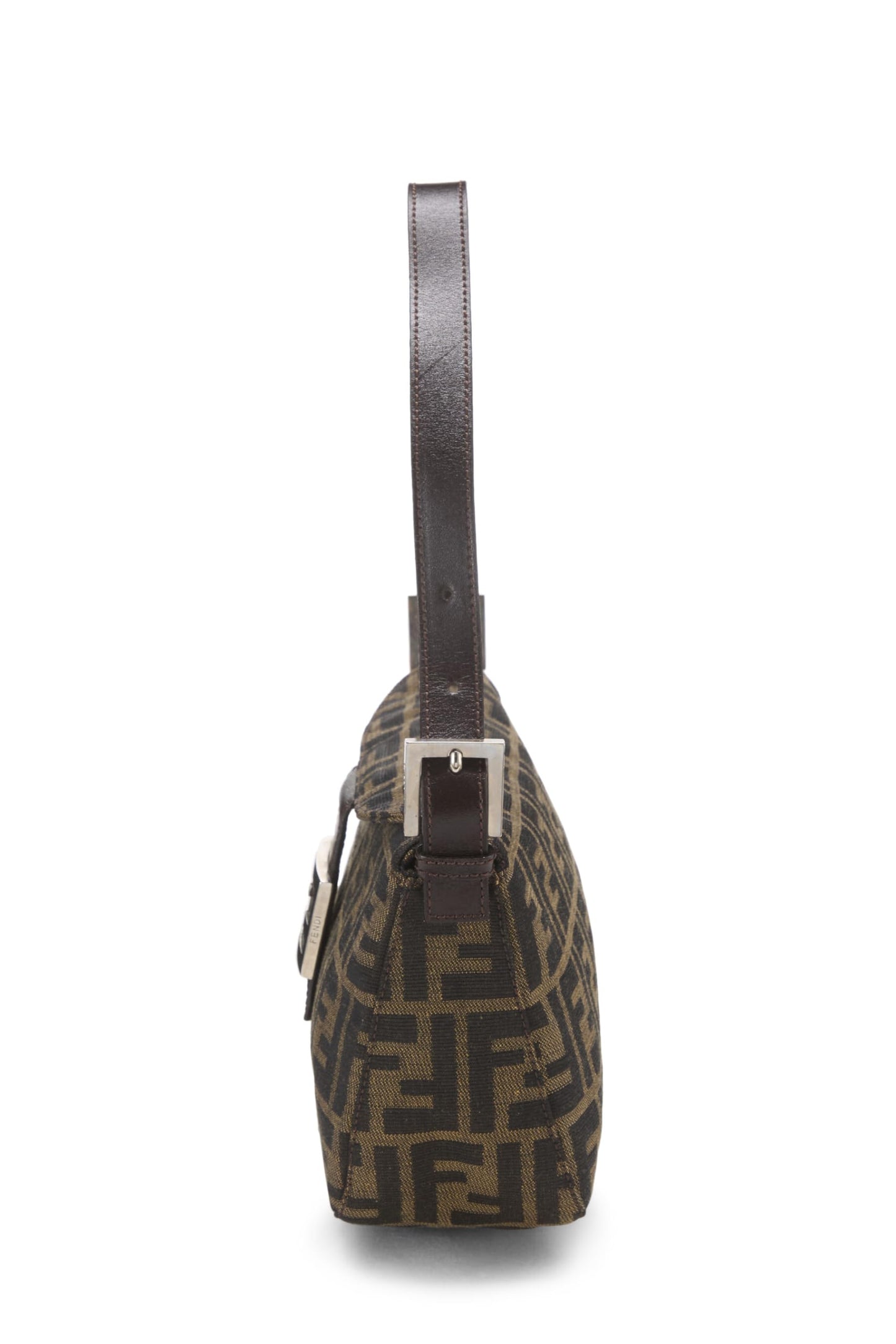 Fendi,  Brown Zucca Canvas Shoulder Bag, Brown