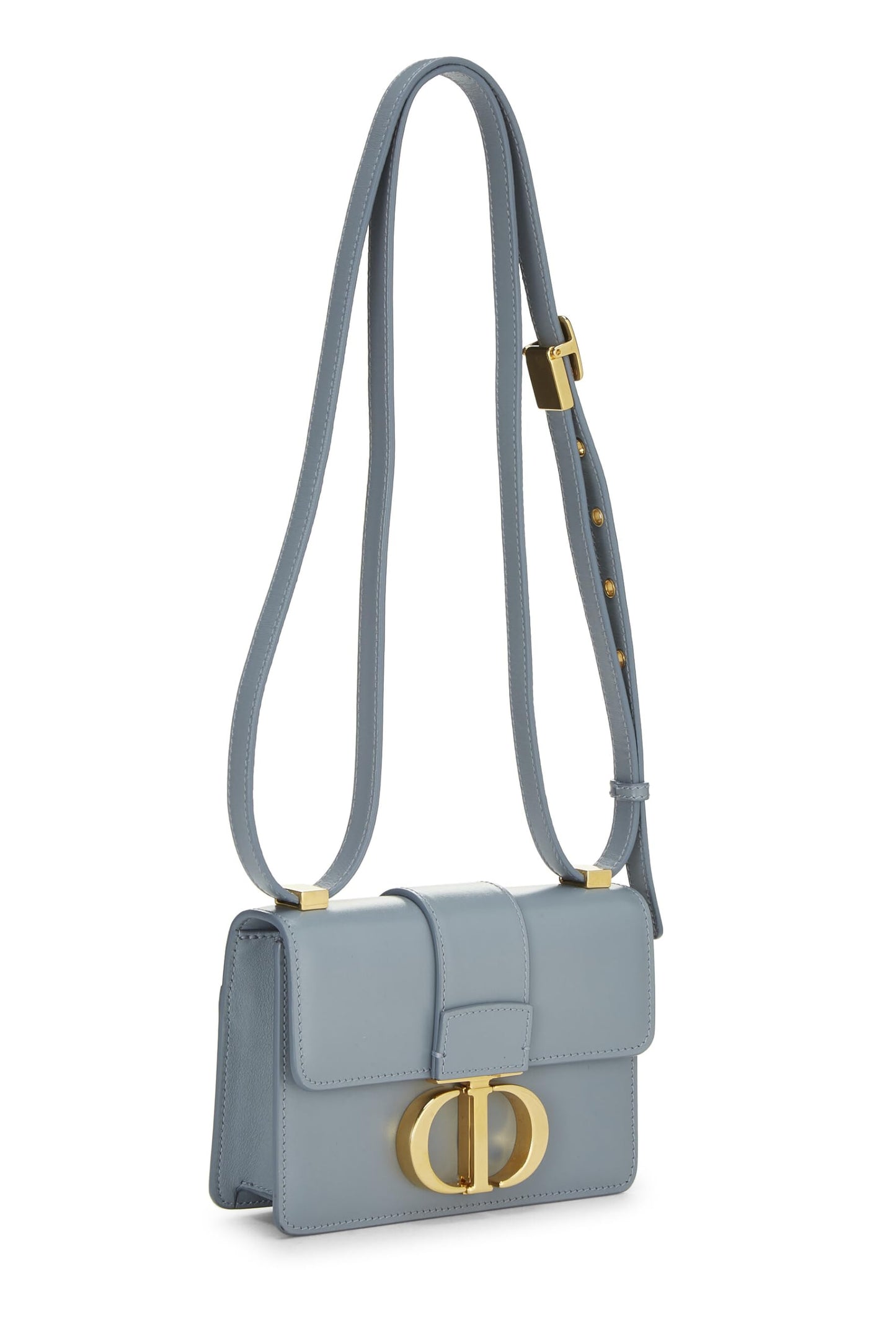 Dior,  Blue Calfskin 30 Montaigne Bag Micro, Grey
