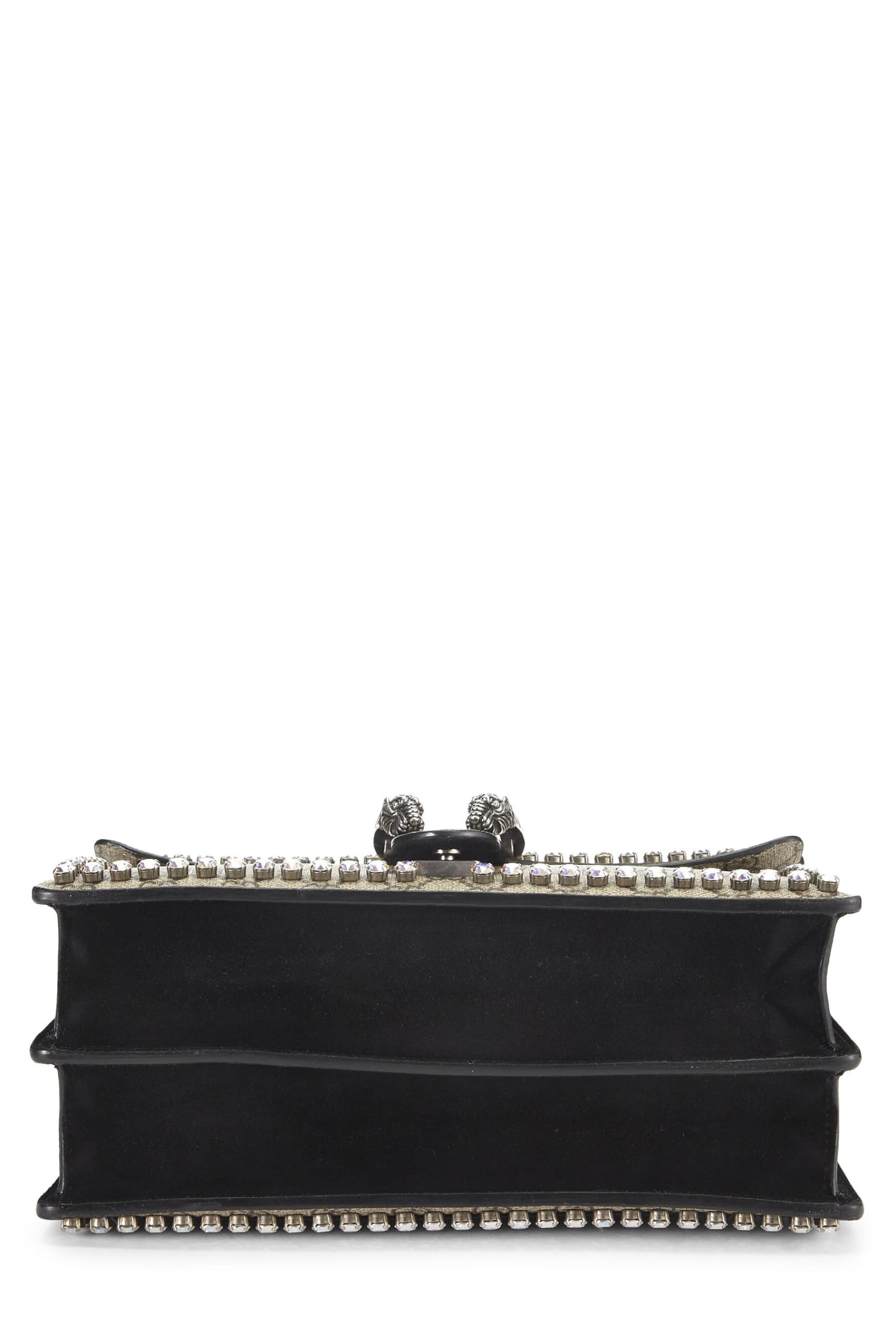 Gucci,  Original GG Supreme Canvas Crystal Embellished Dionysus Bag Medium, Black
