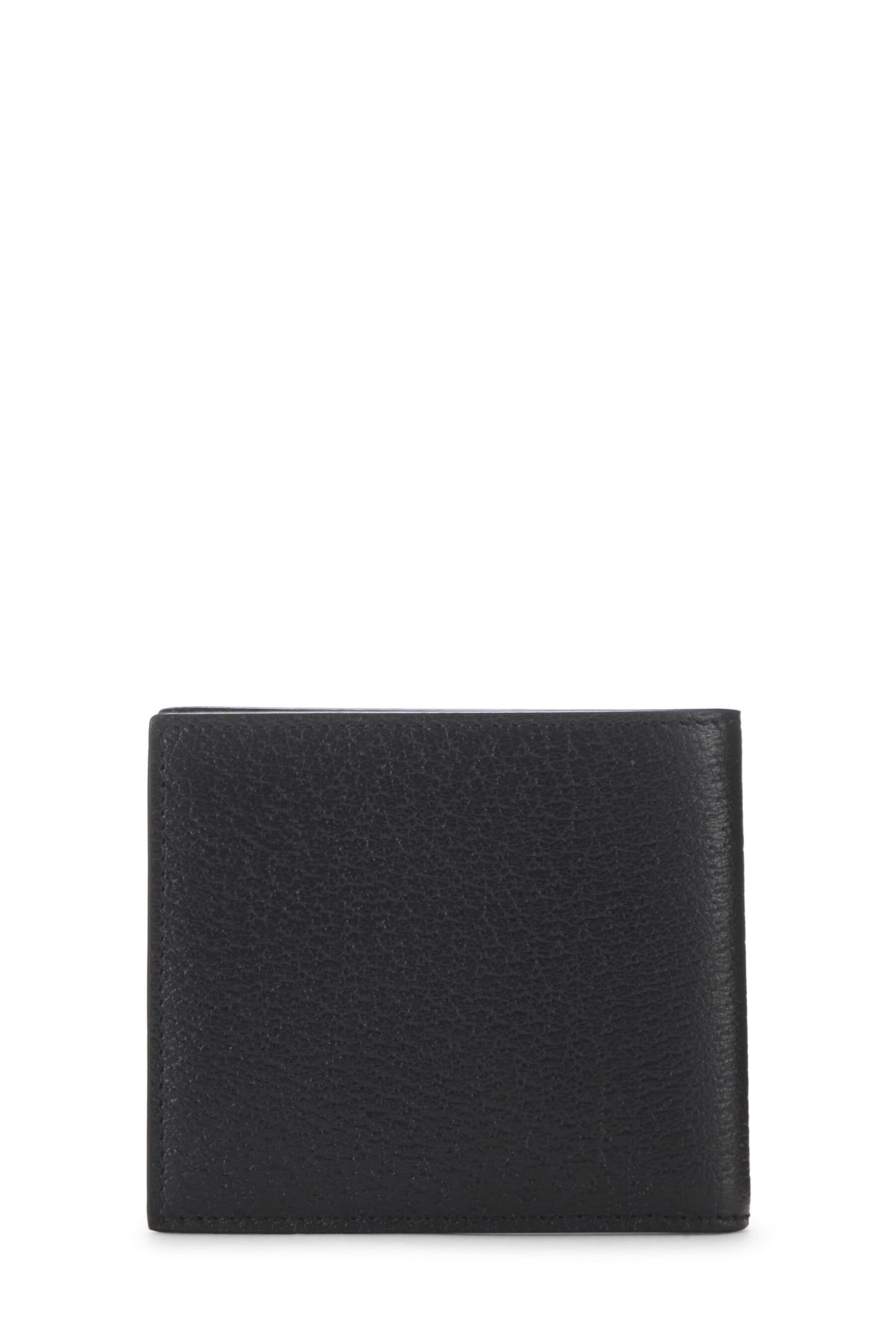 Gucci,  Black Leather Bifold Wallet, Black