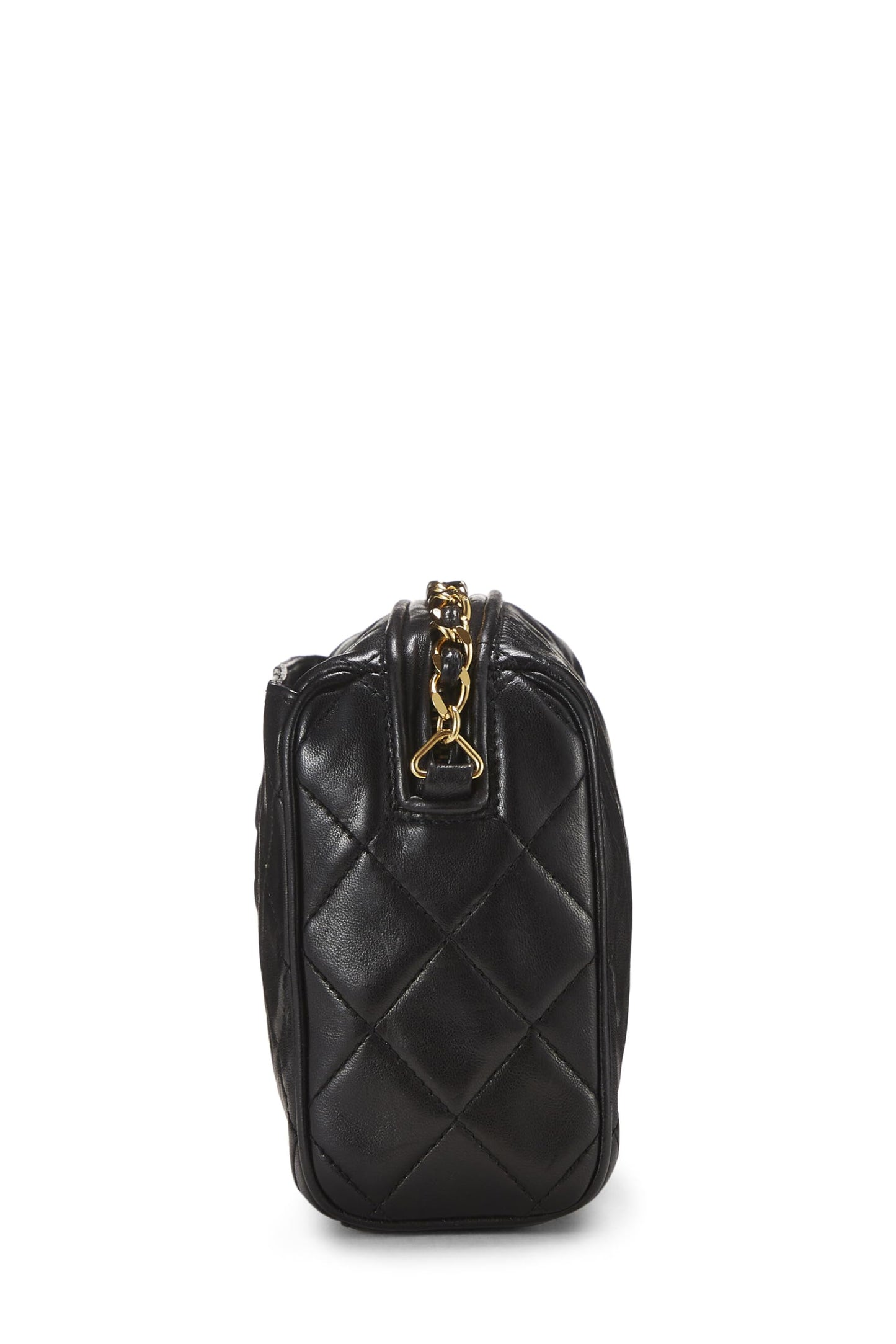 Chanel,  Black Lambskin Pocket Camera Bag Mini, Black