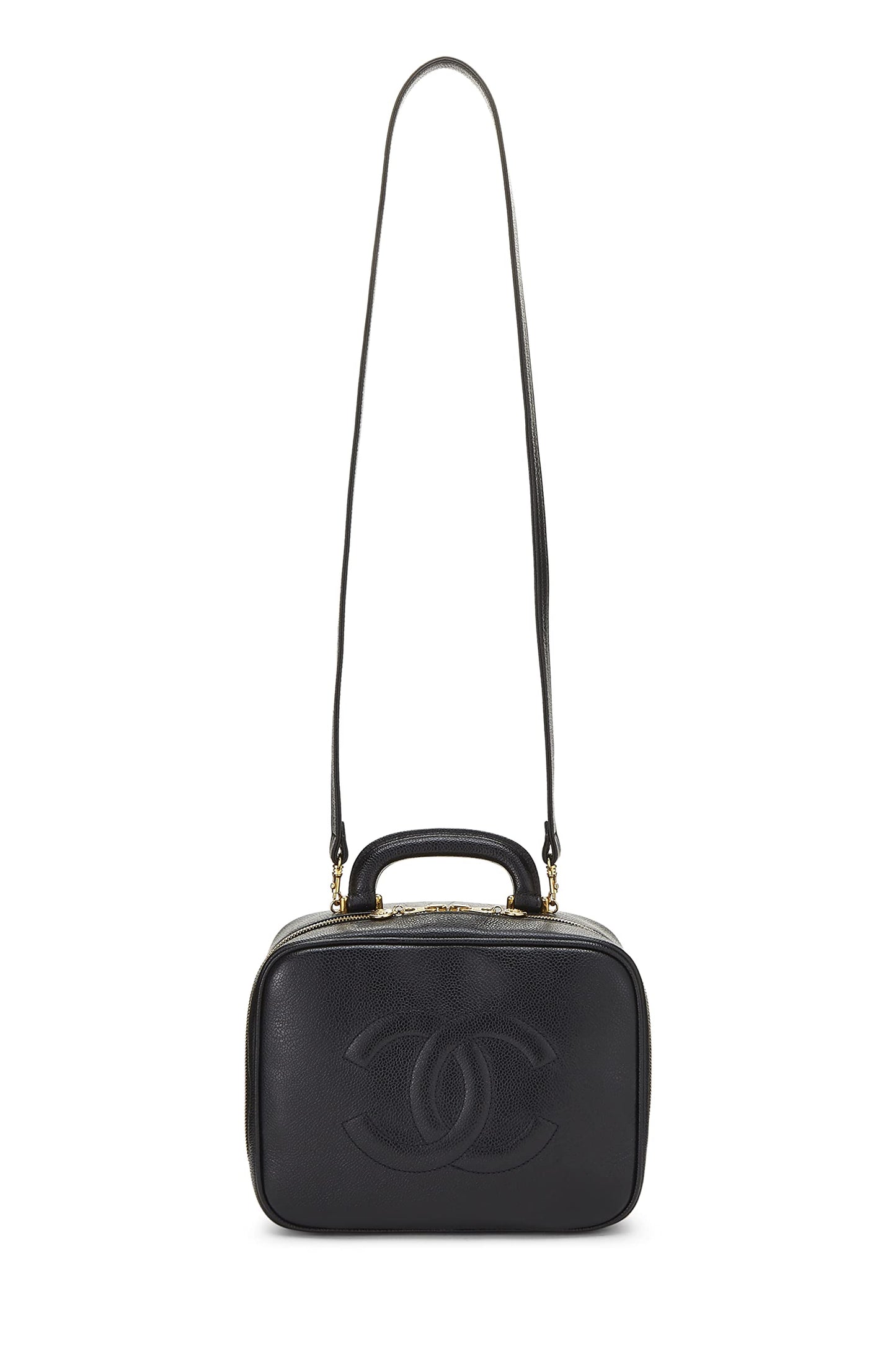 Chanel,  Black Caviar Lunch Box Vanity, Black