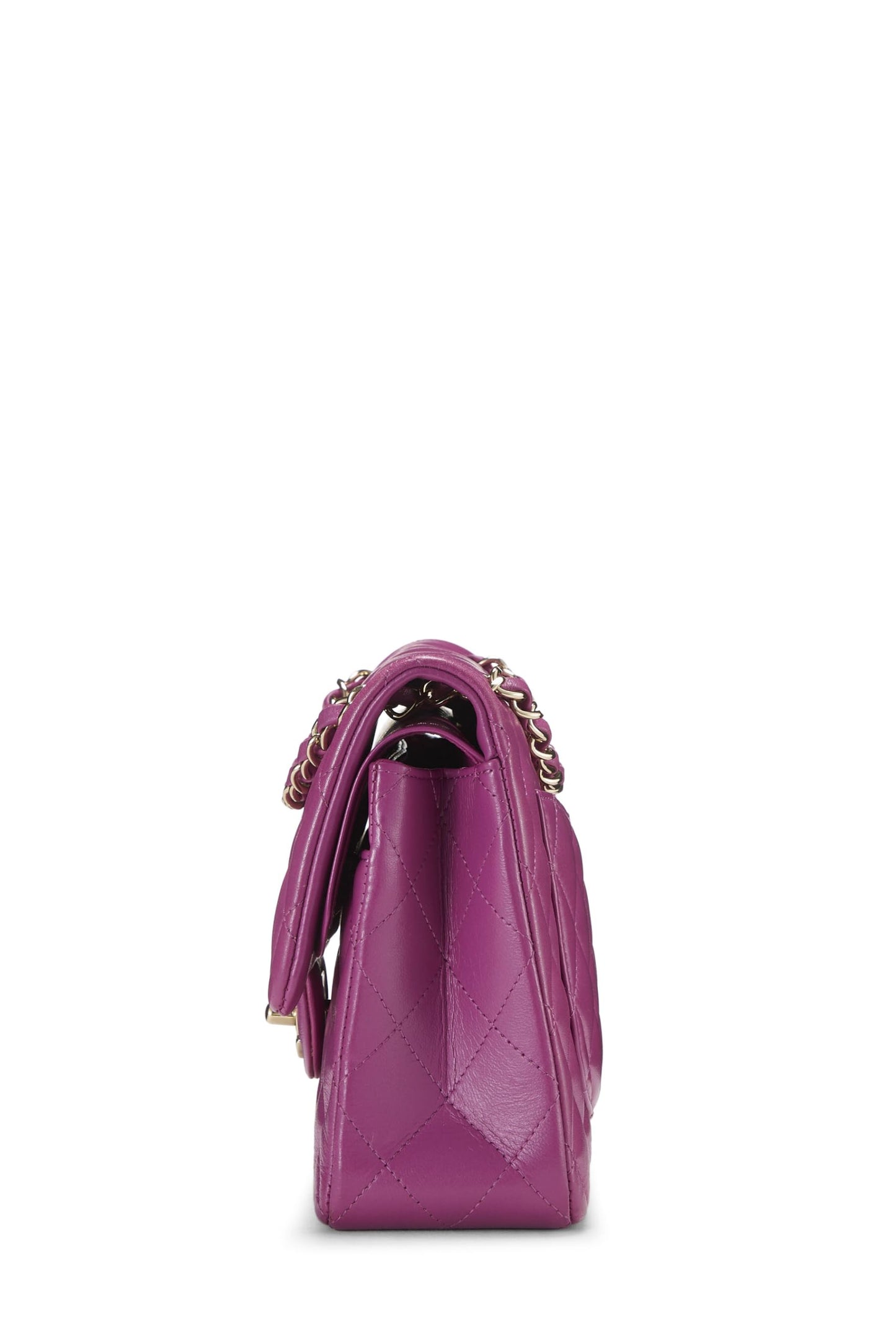 Chanel,  Purple Quilted Lambskin Classic Double Flap Small, Purple