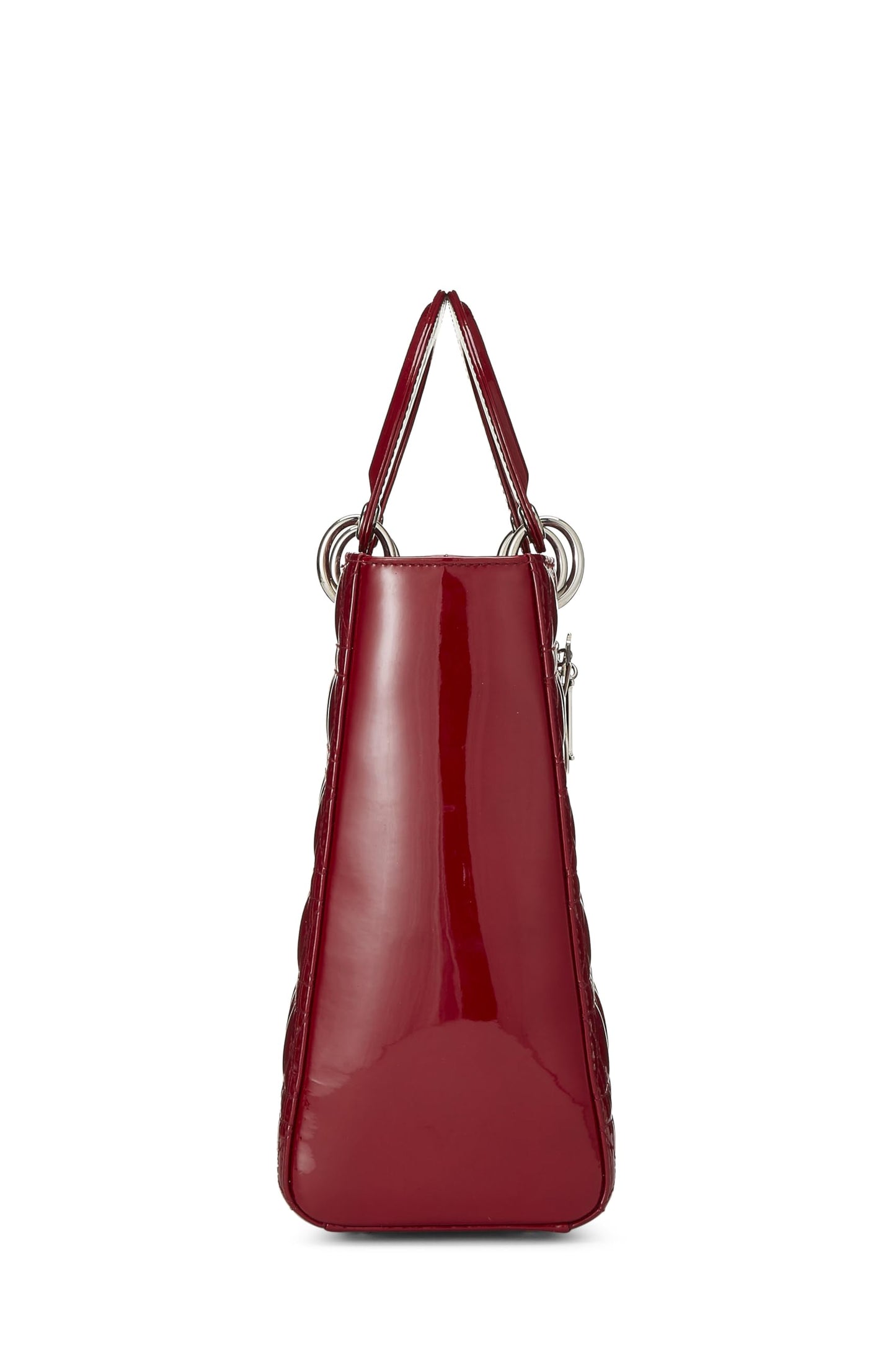 Dior,  Red Cannage Patent Leather Lady Dior Large, Red