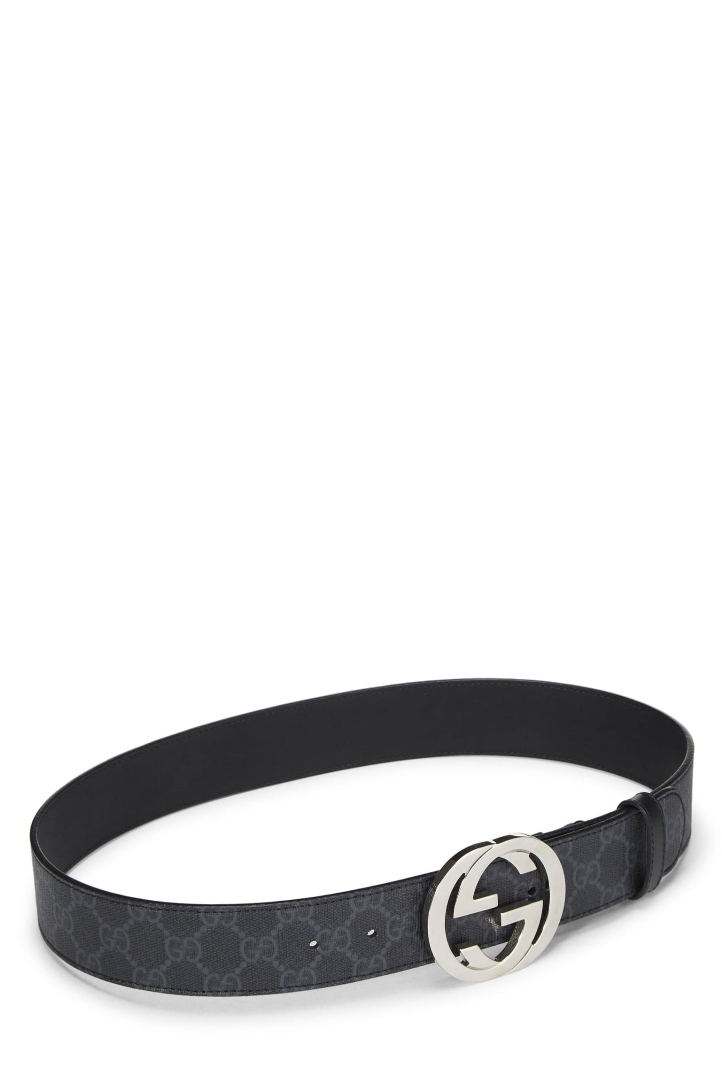 Gucci,  Black GG Supreme Belt, Black