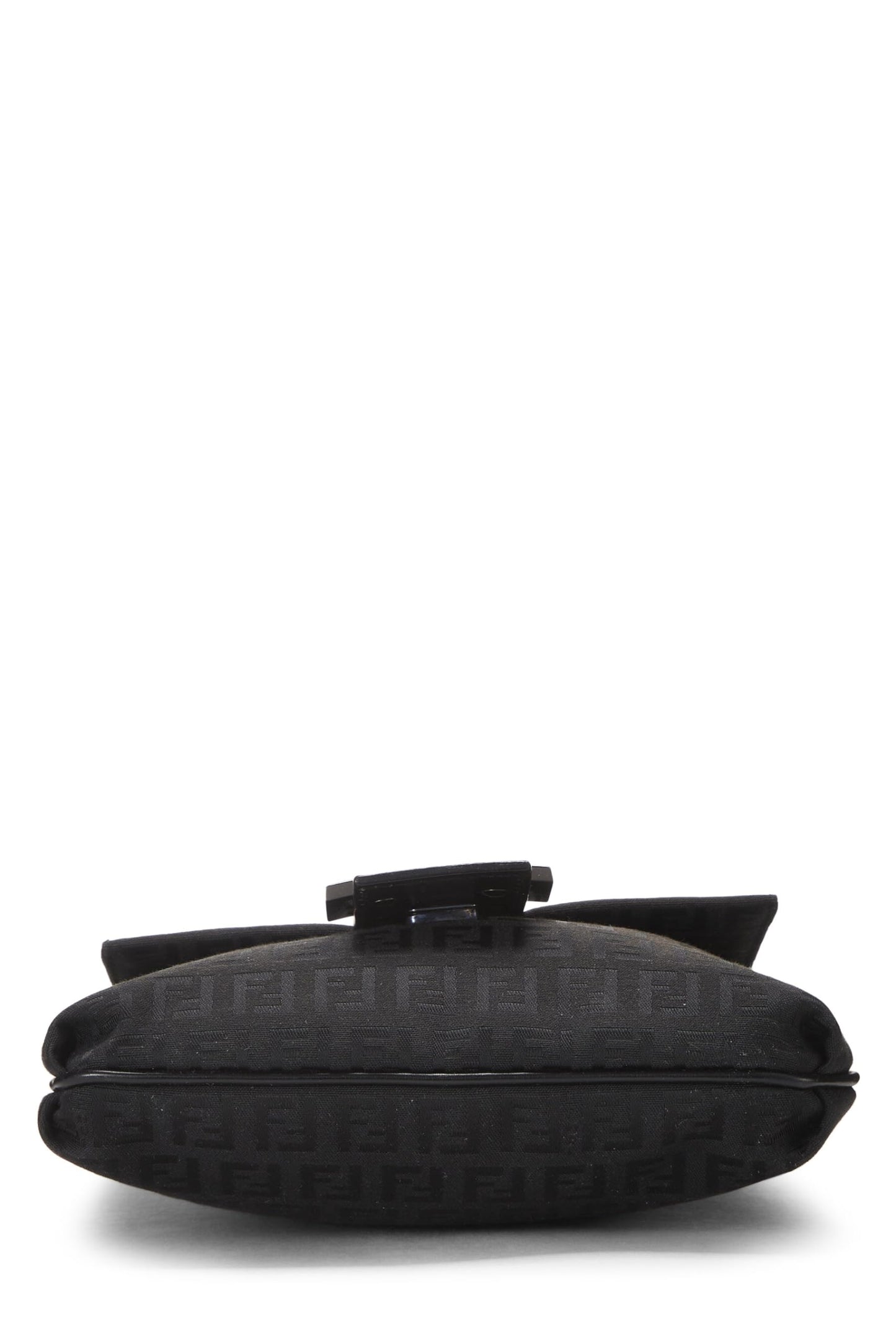 Fendi,  Black Zucchino Canvas Tube Messenger Small, Black