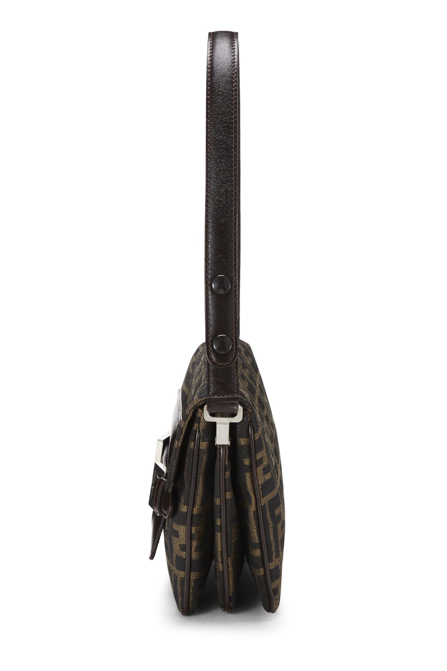 Fendi,  Brown Zucca Canvas Shoulder Bag, Brown